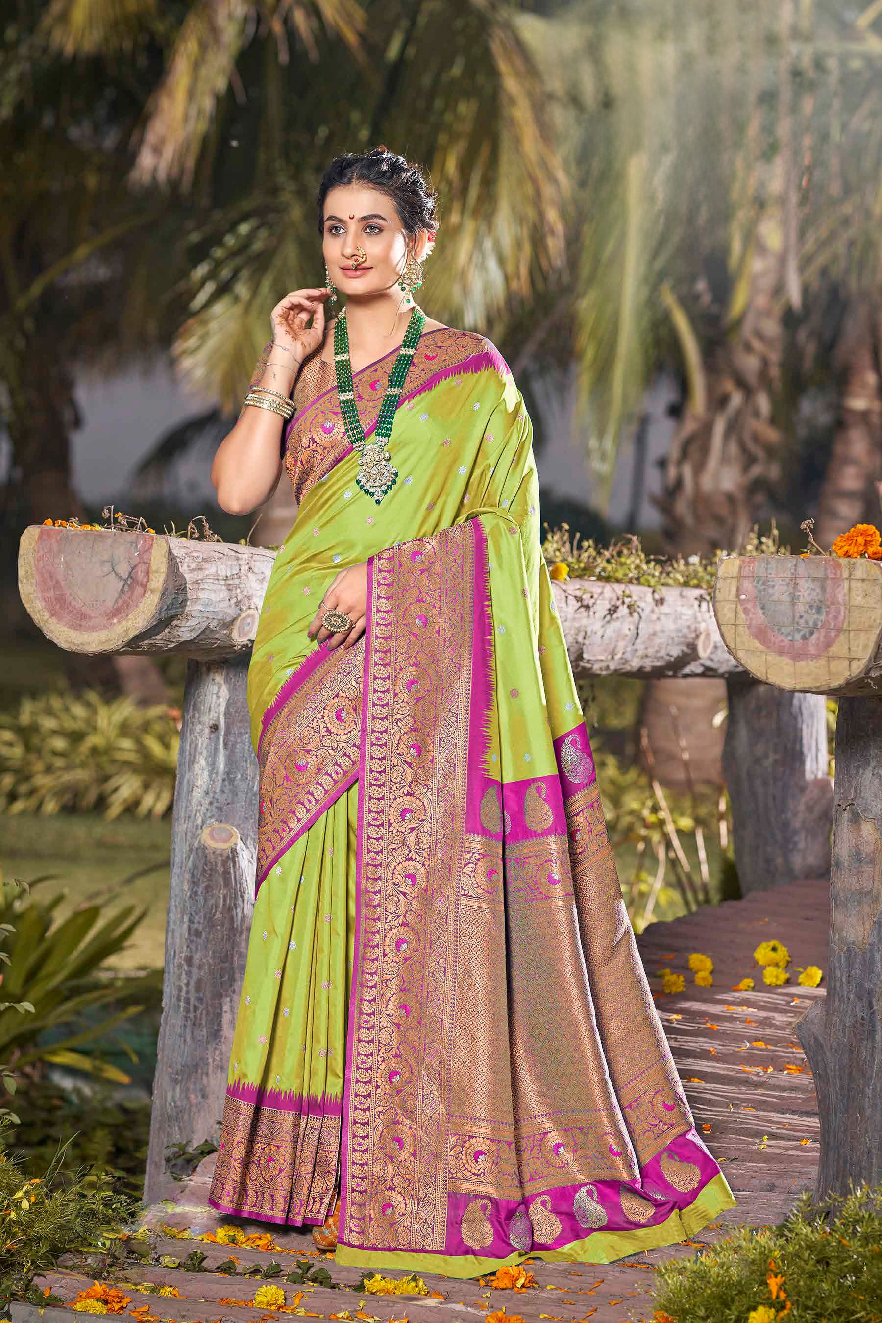Nehal Weaving Silk Saree - Roop Darshan