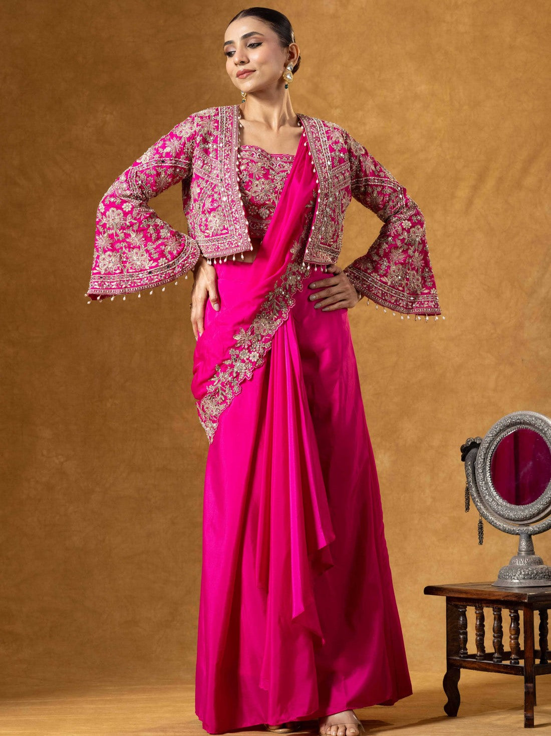 Nora Ready To Wear Choli Saree - Roop Darshan