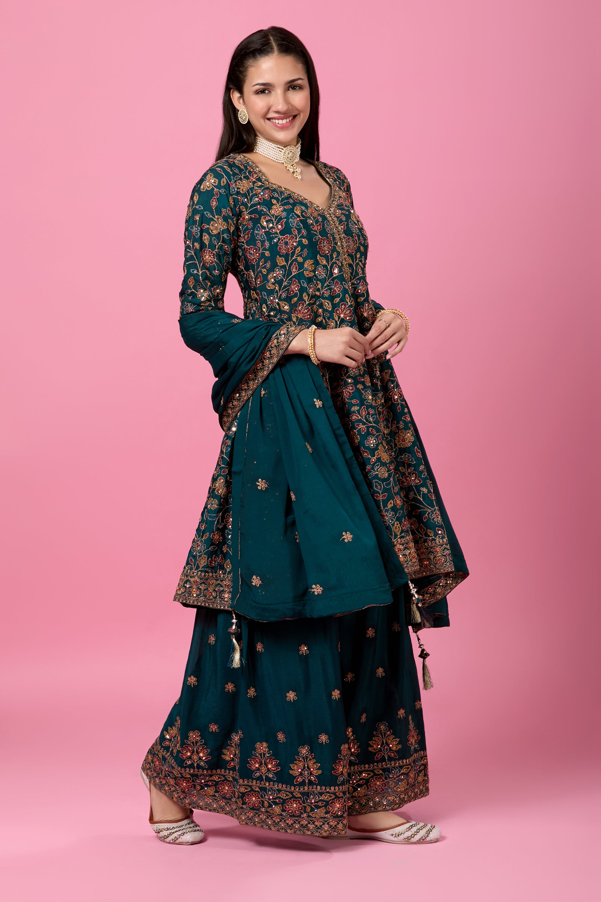 Anjali Plazzo Suit - Roop Darshan