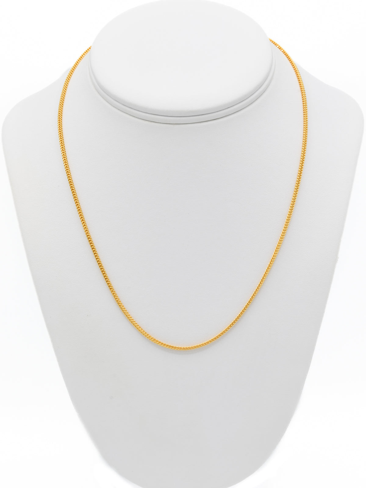 22ct Gold Hollow Foxtail Chain 3.89 GMS 45cm - Roop Darshan