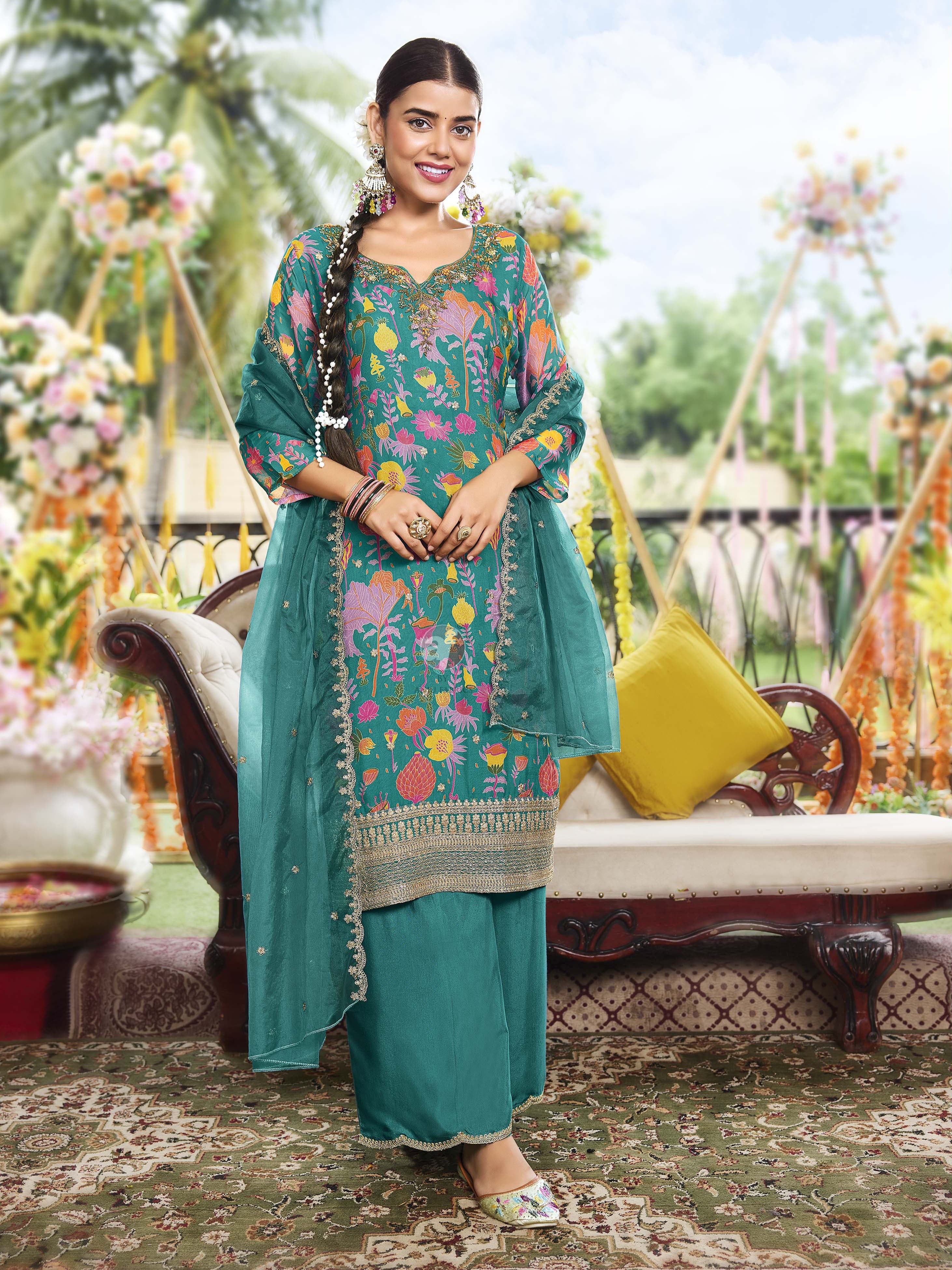 Laila Palazzo Suit - Roop Darshan