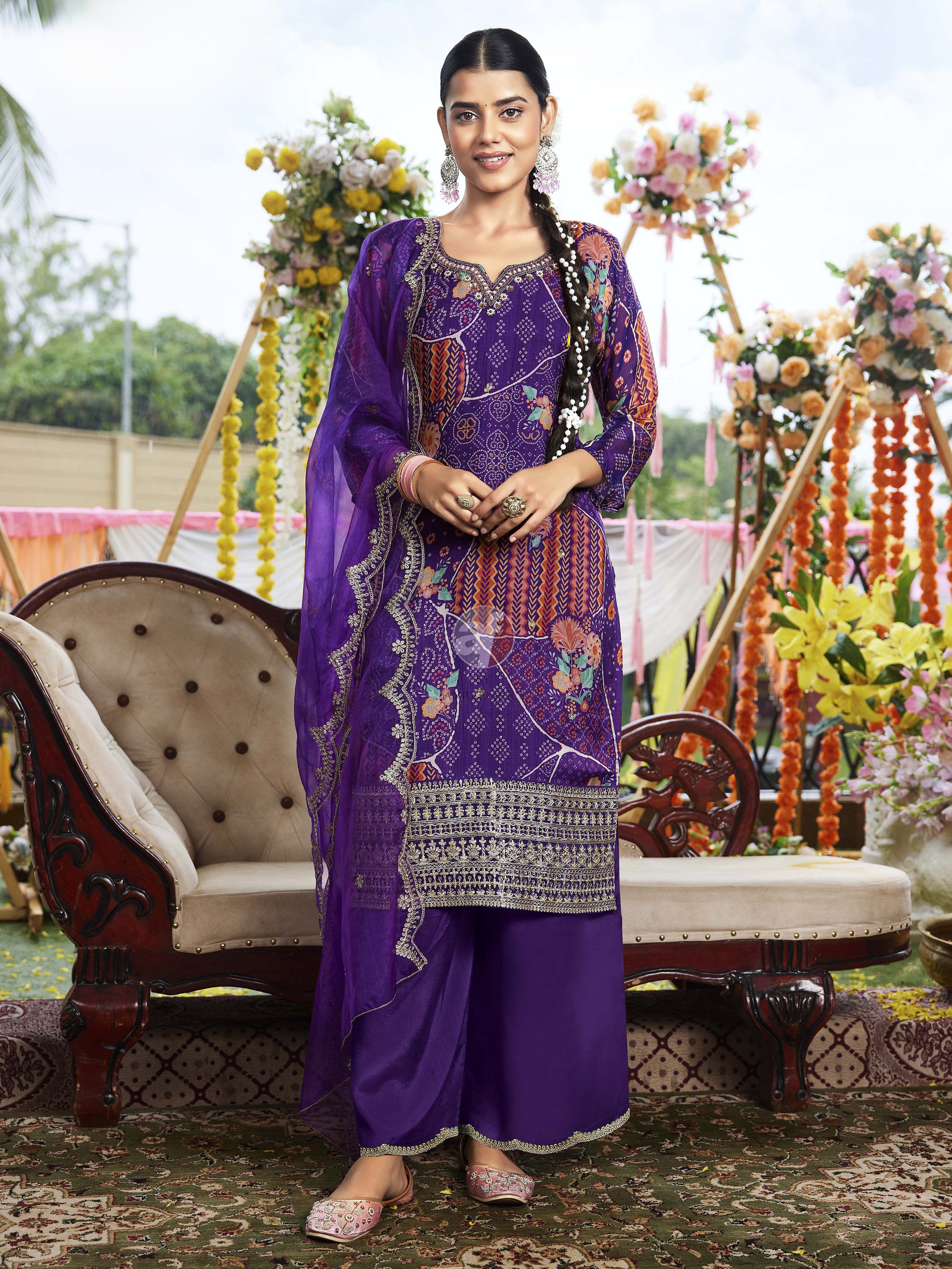 Laila Palazzo Suit - Roop Darshan