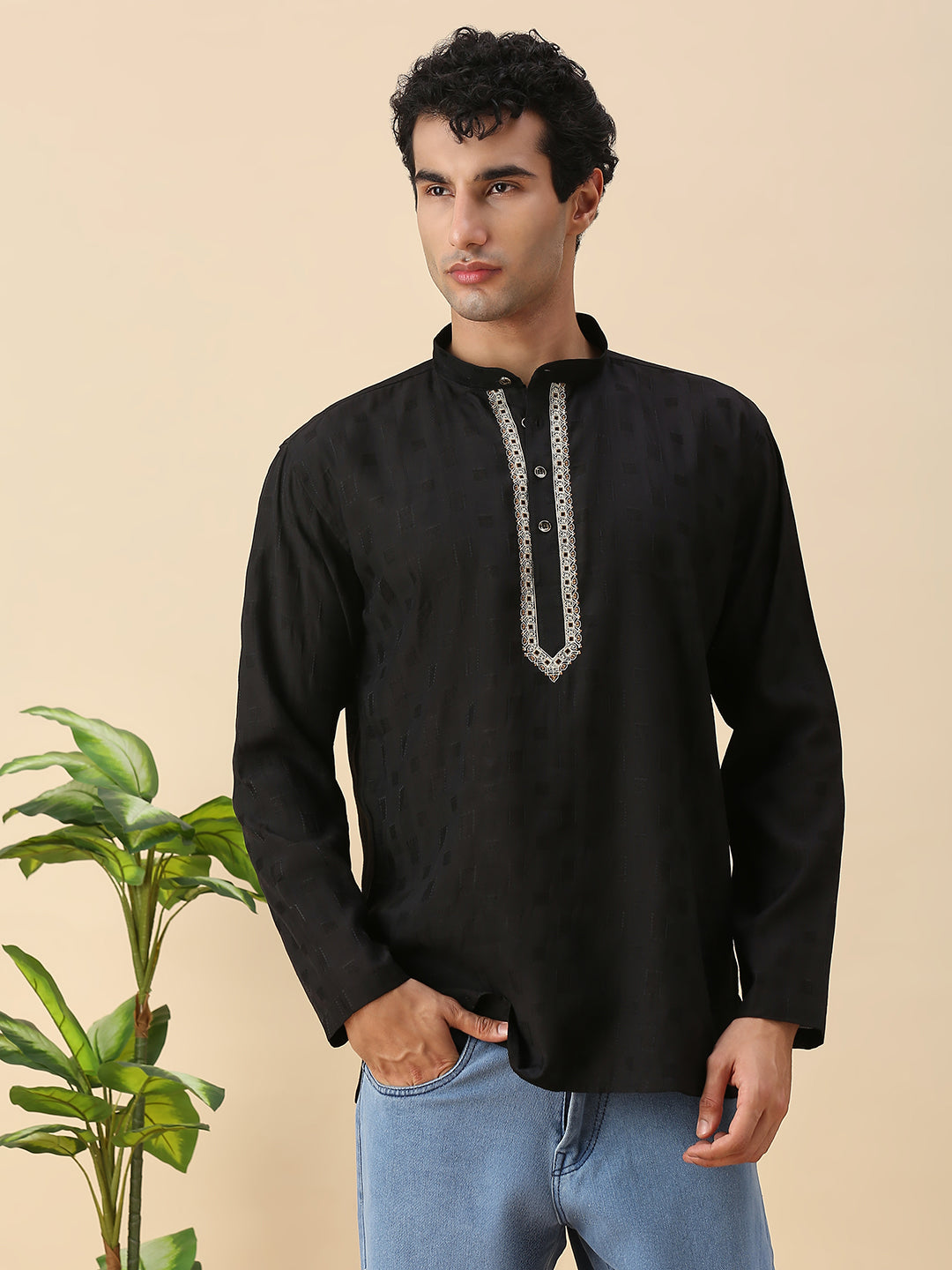 Rudran Silk Short Kurta