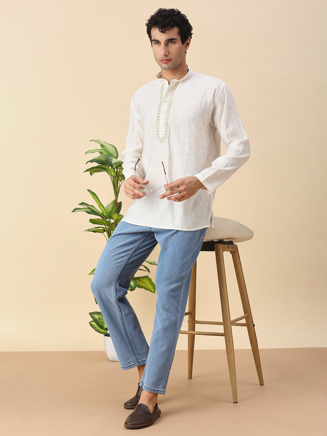 Rudran Silk Short Kurta
