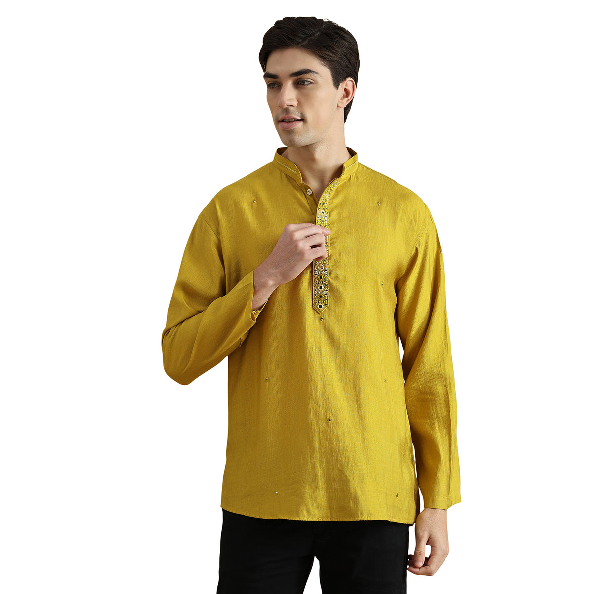 Roman Silk Resham Kurta
