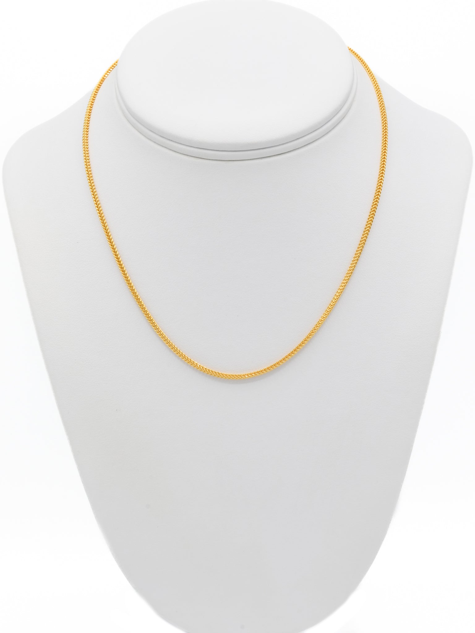 22ct Gold Hollow Fox Tail Chain - Roop Darshan