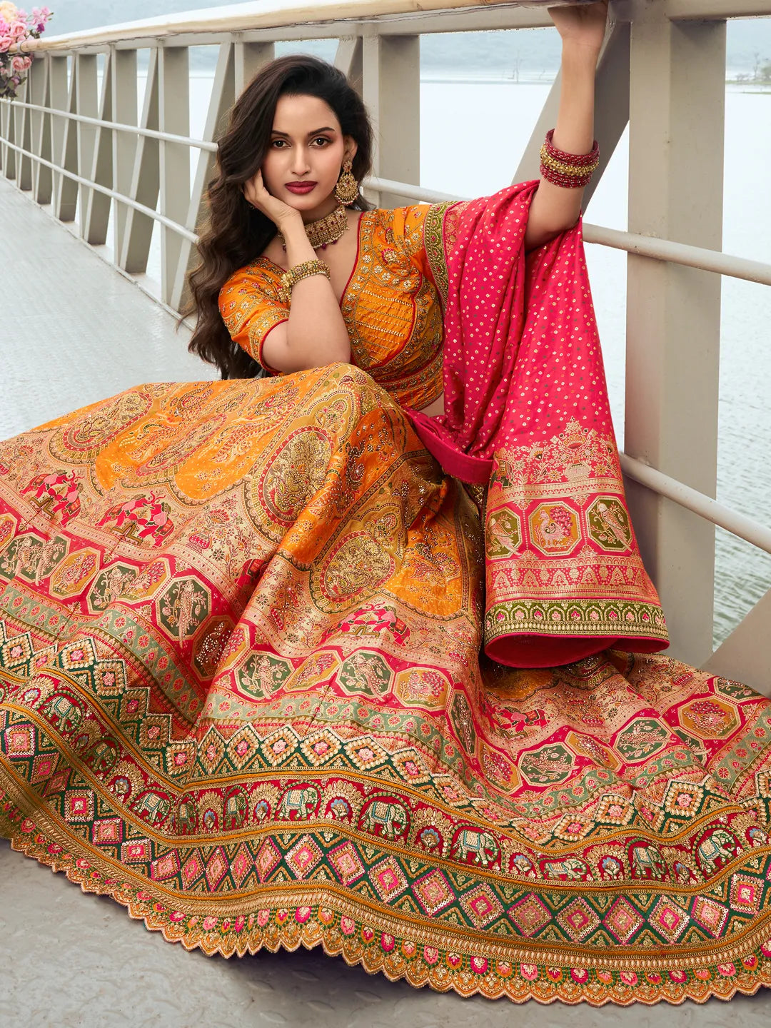 Kamari Unstitched Lehenga Choli - Roop Darshan