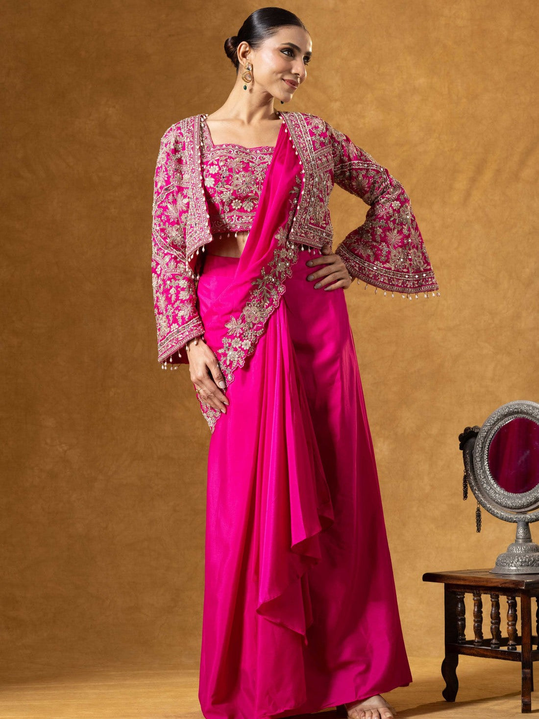 Nora Ready To Wear Choli Saree - Roop Darshan