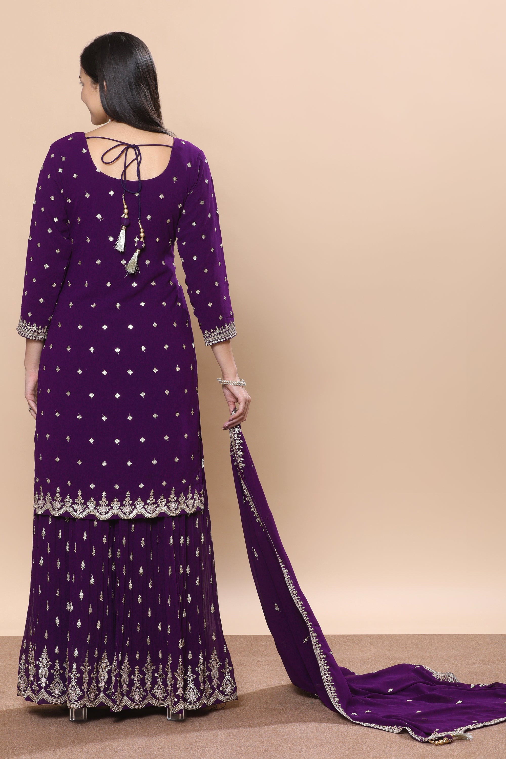 Hasina Palazzo Suit - Roop Darshan