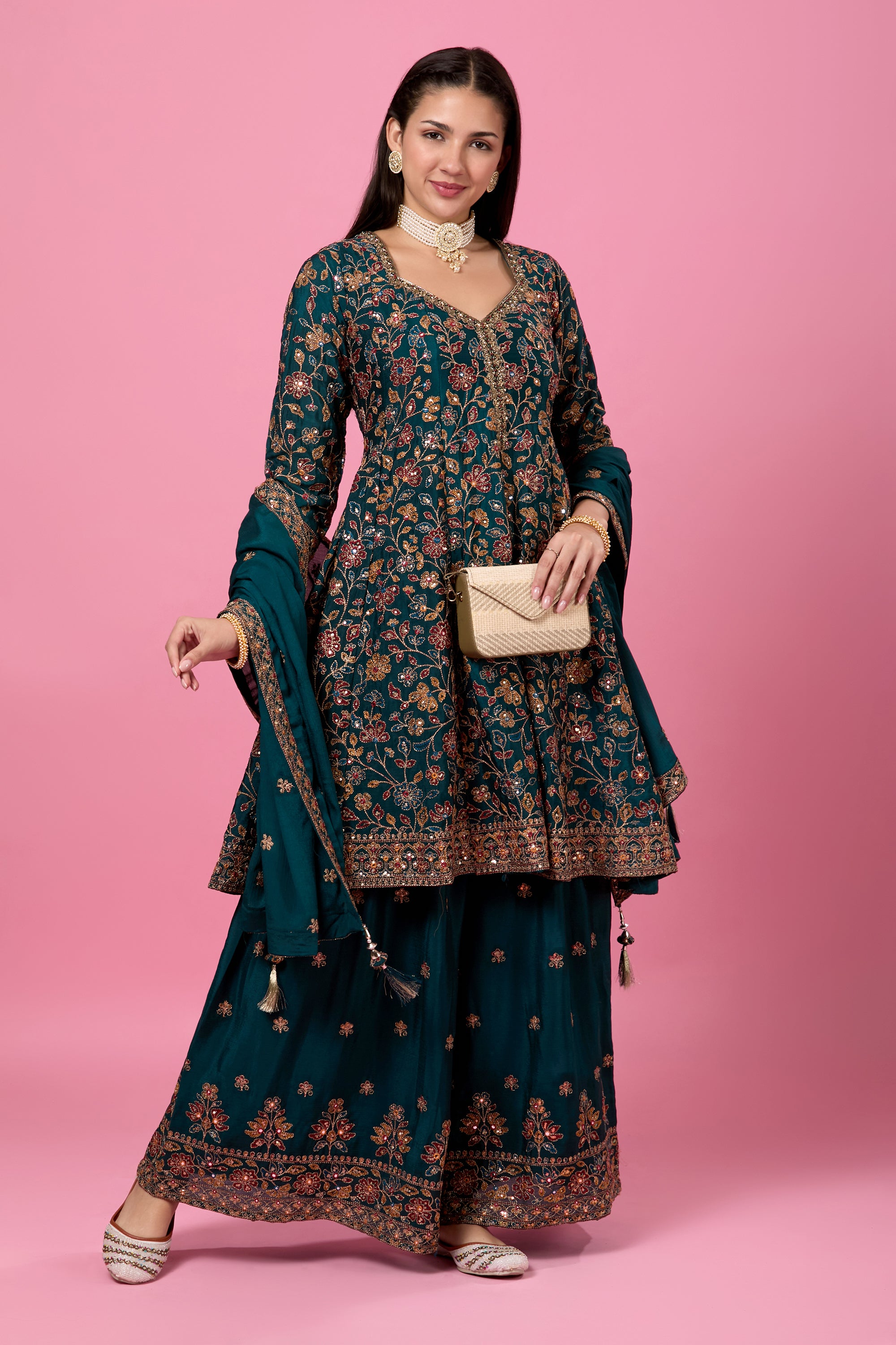 Anjali Plazzo Suit - Roop Darshan