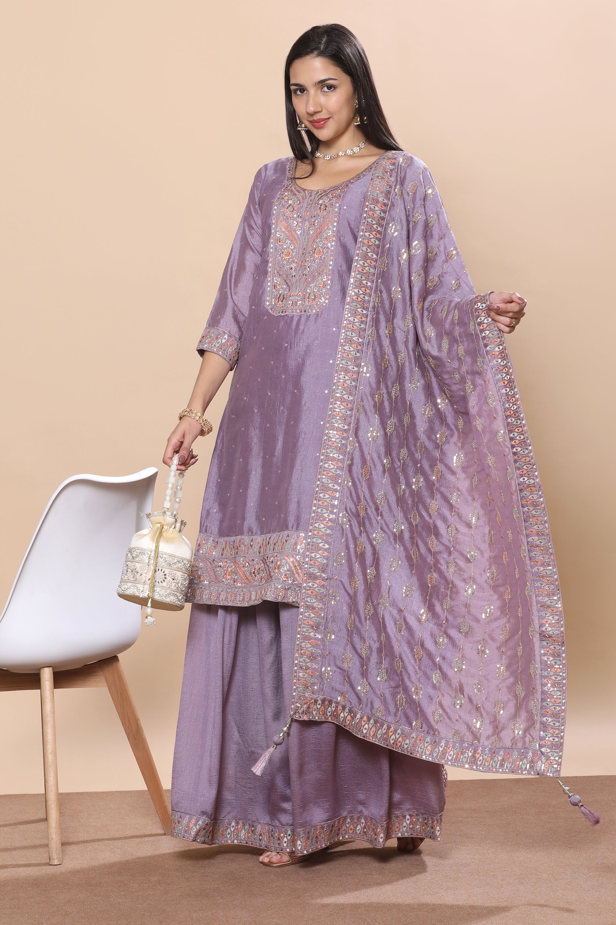 Bindiya Palazzo Suit - Roop Darshan