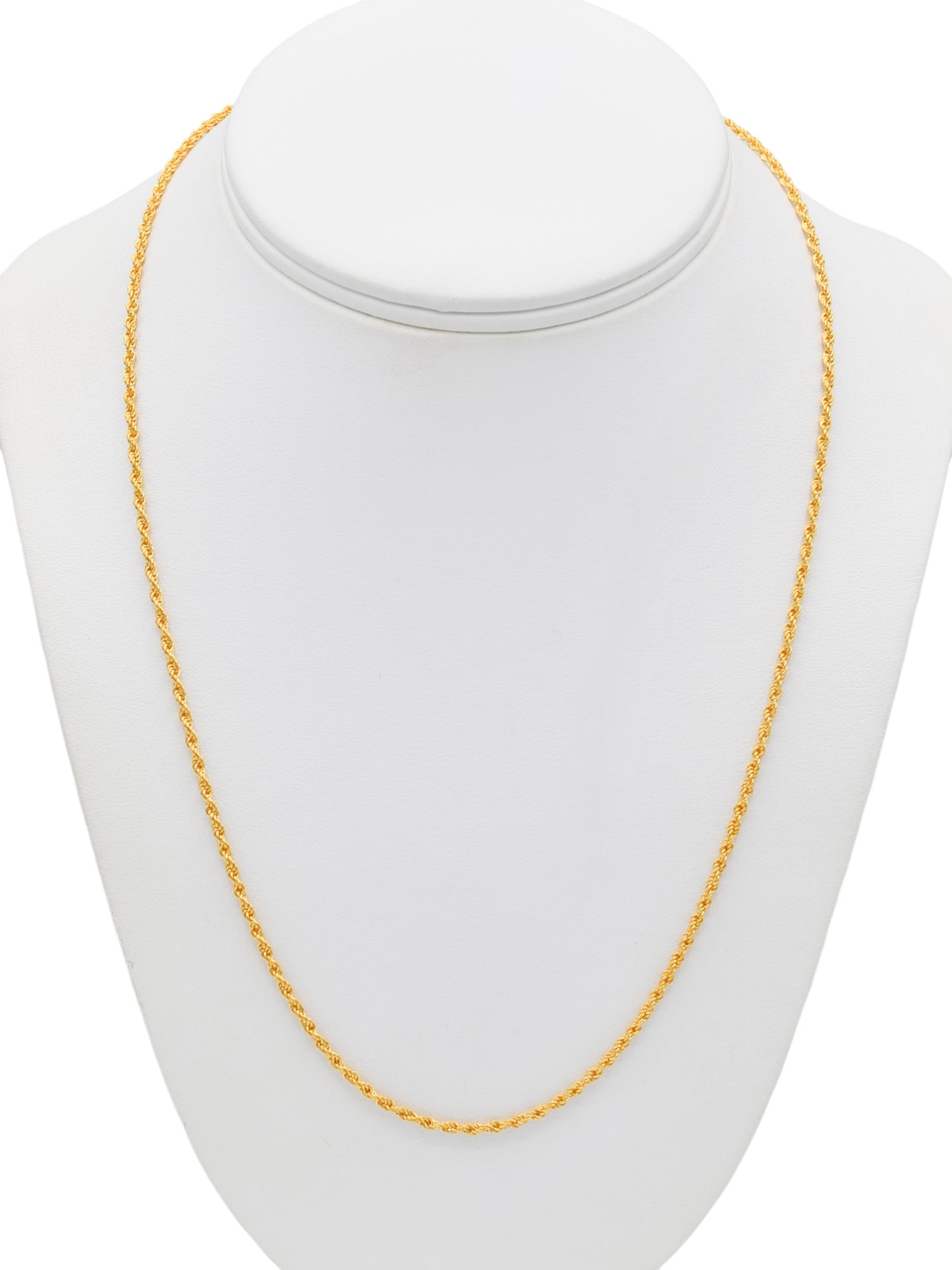 22ct Gold Hollow Rope Chain - 60 cm - Roop Darshan