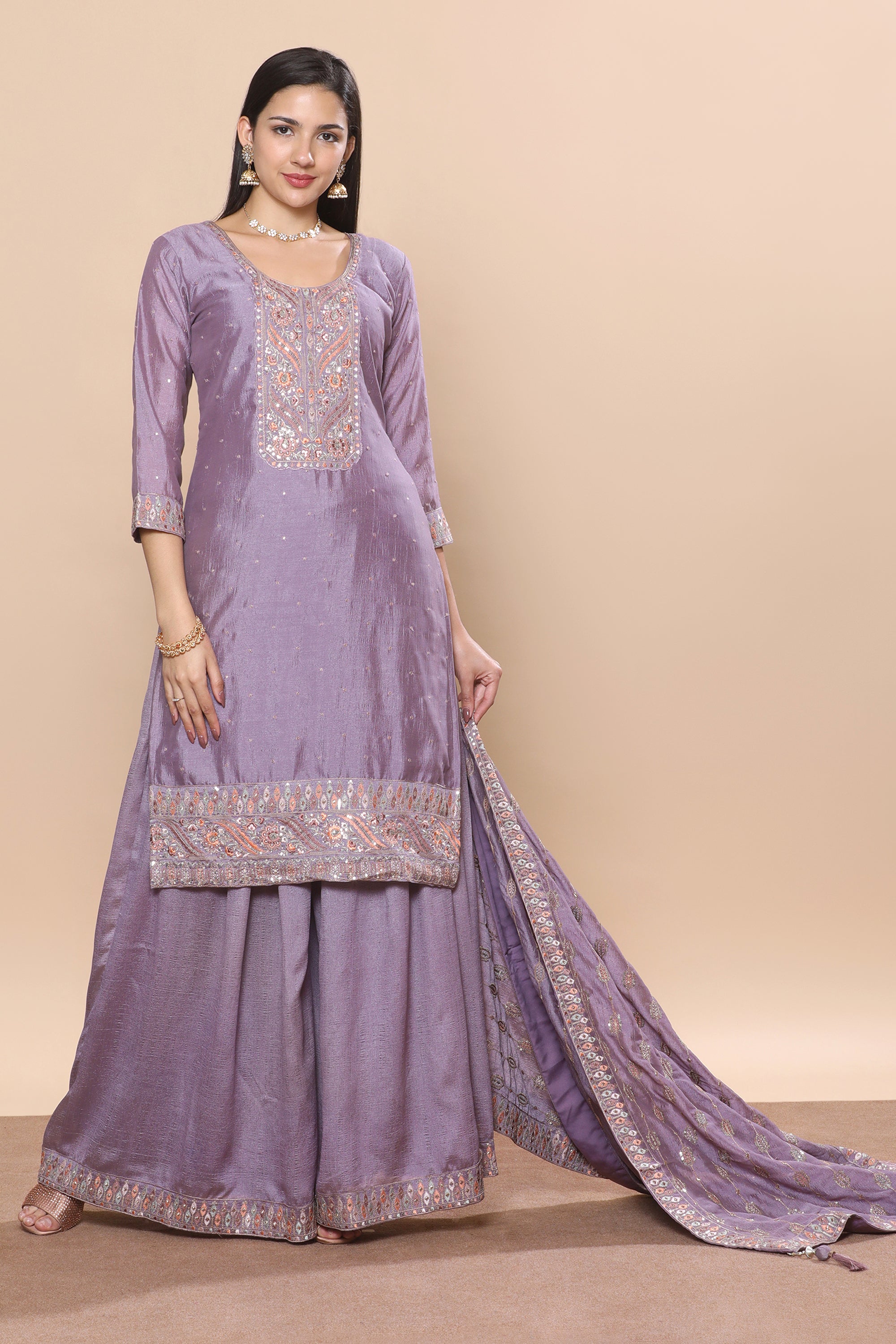 Bindiya Palazzo Suit - Roop Darshan
