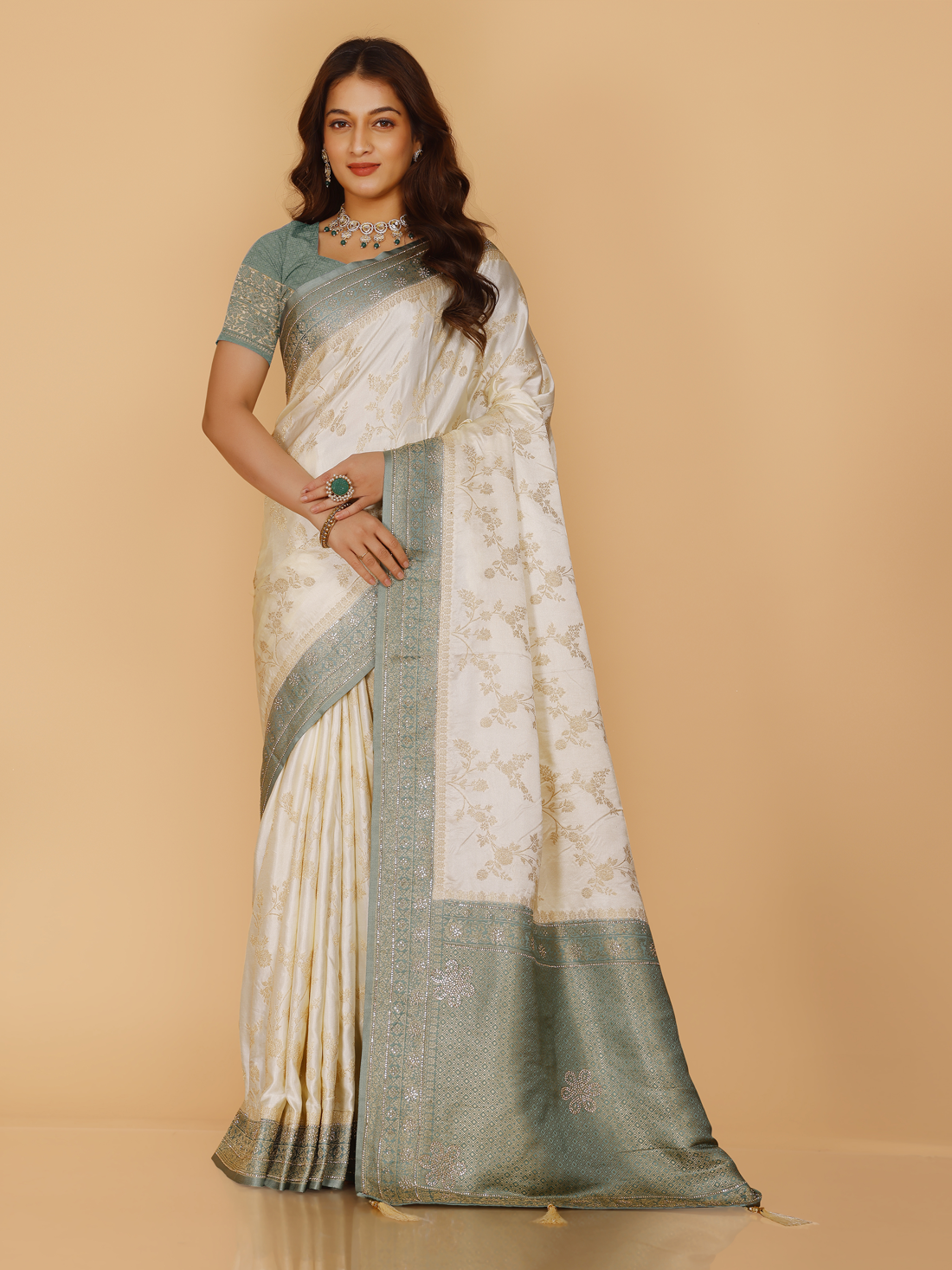 Rahi Silk Embroidery Saree