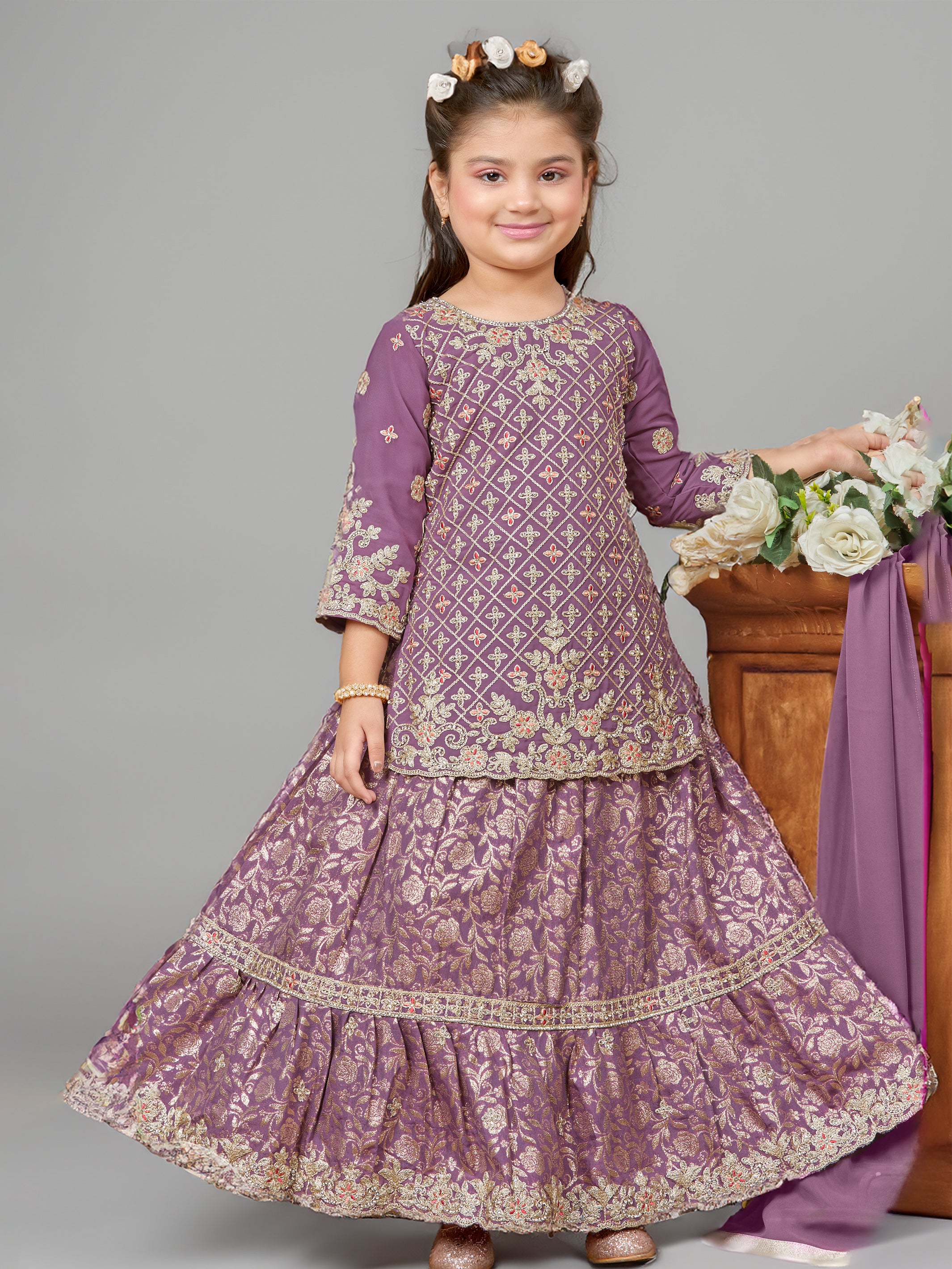 Anvee Long Top Lehenga Suit - Roop Darshan