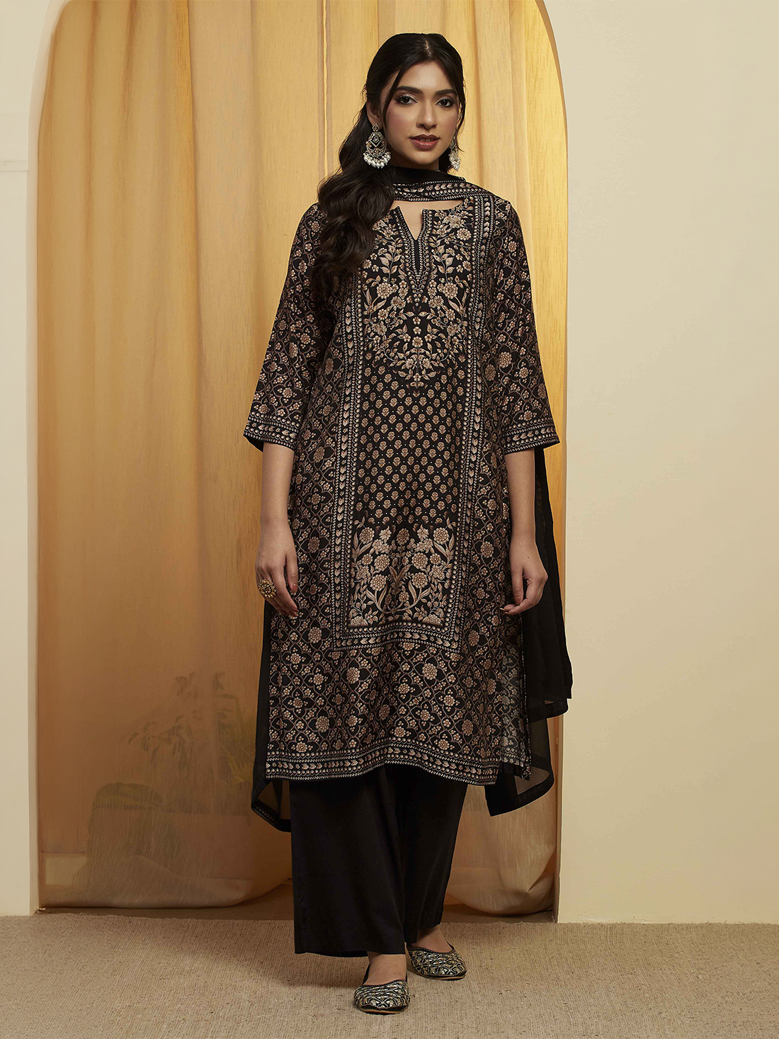 Biba Viscose Palazzo Suit - Roop Darshan