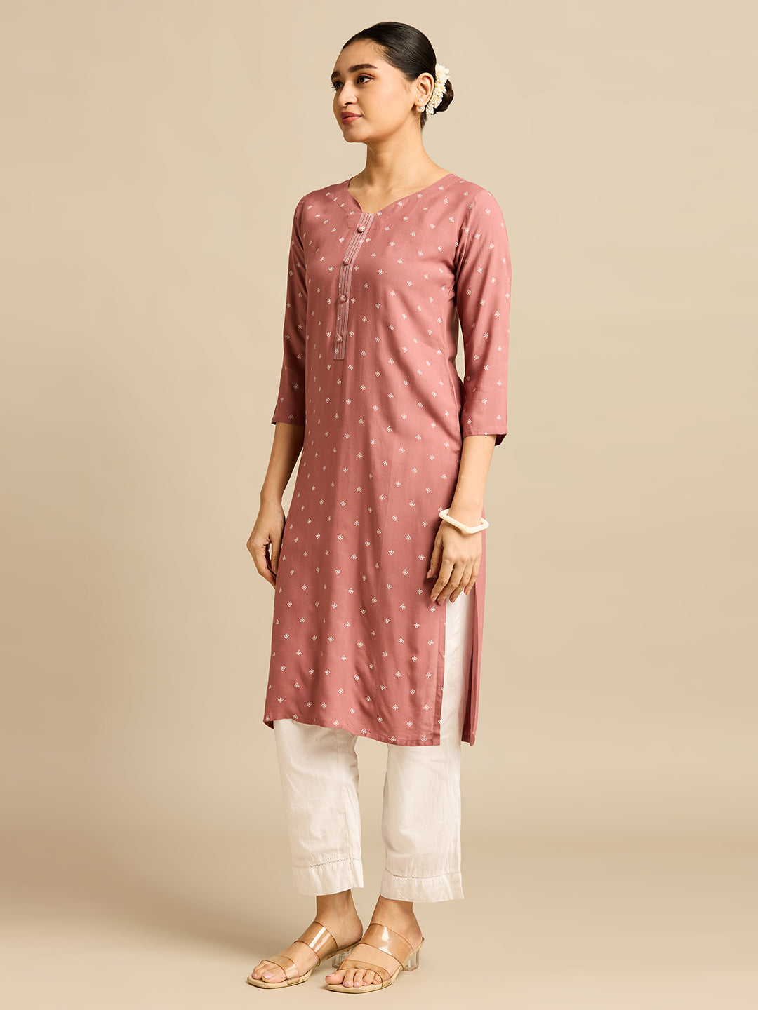 Elina Printed Straight-cut Kurti