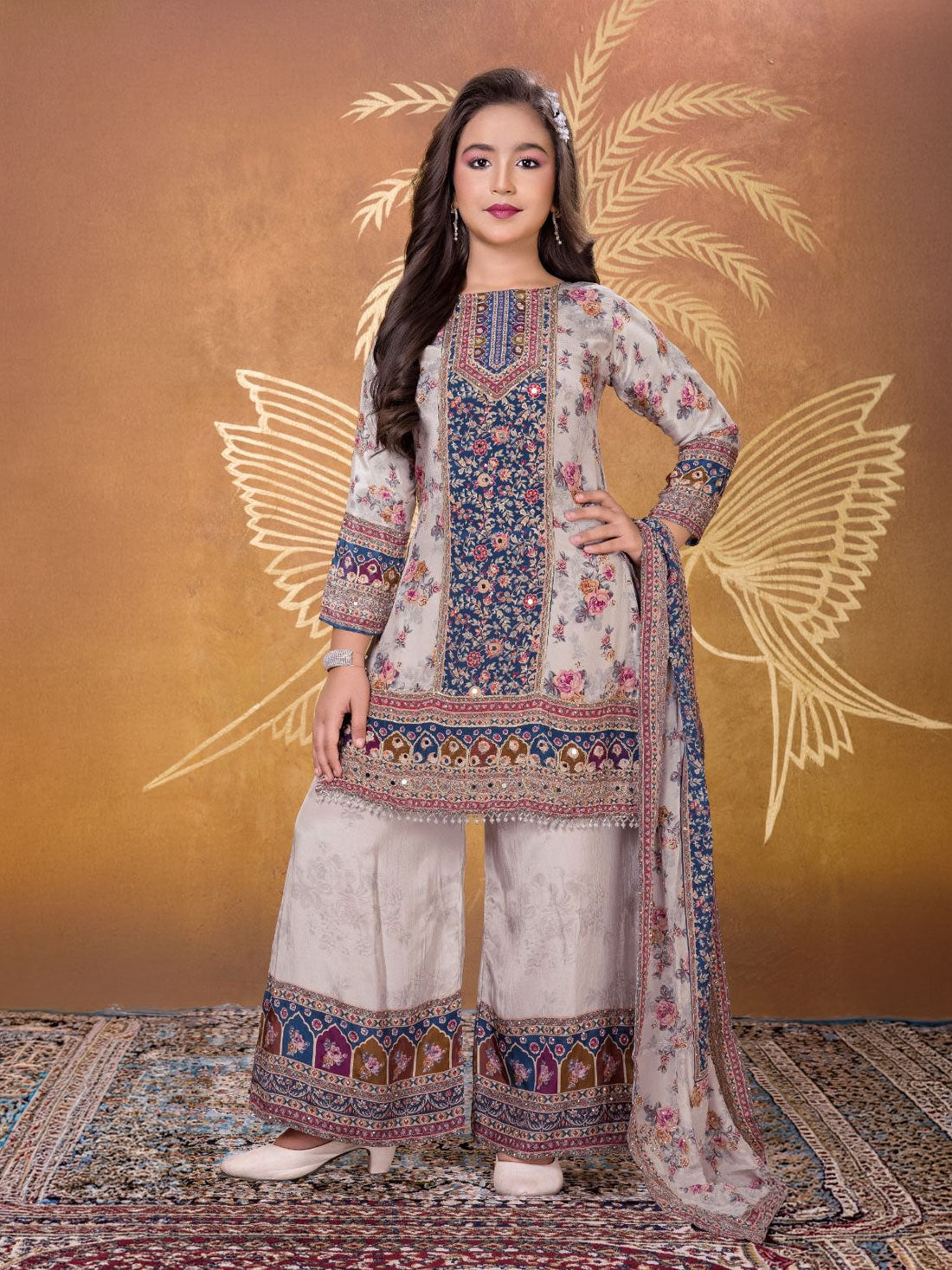 Vaishali Printed Kaftan & Palazzo