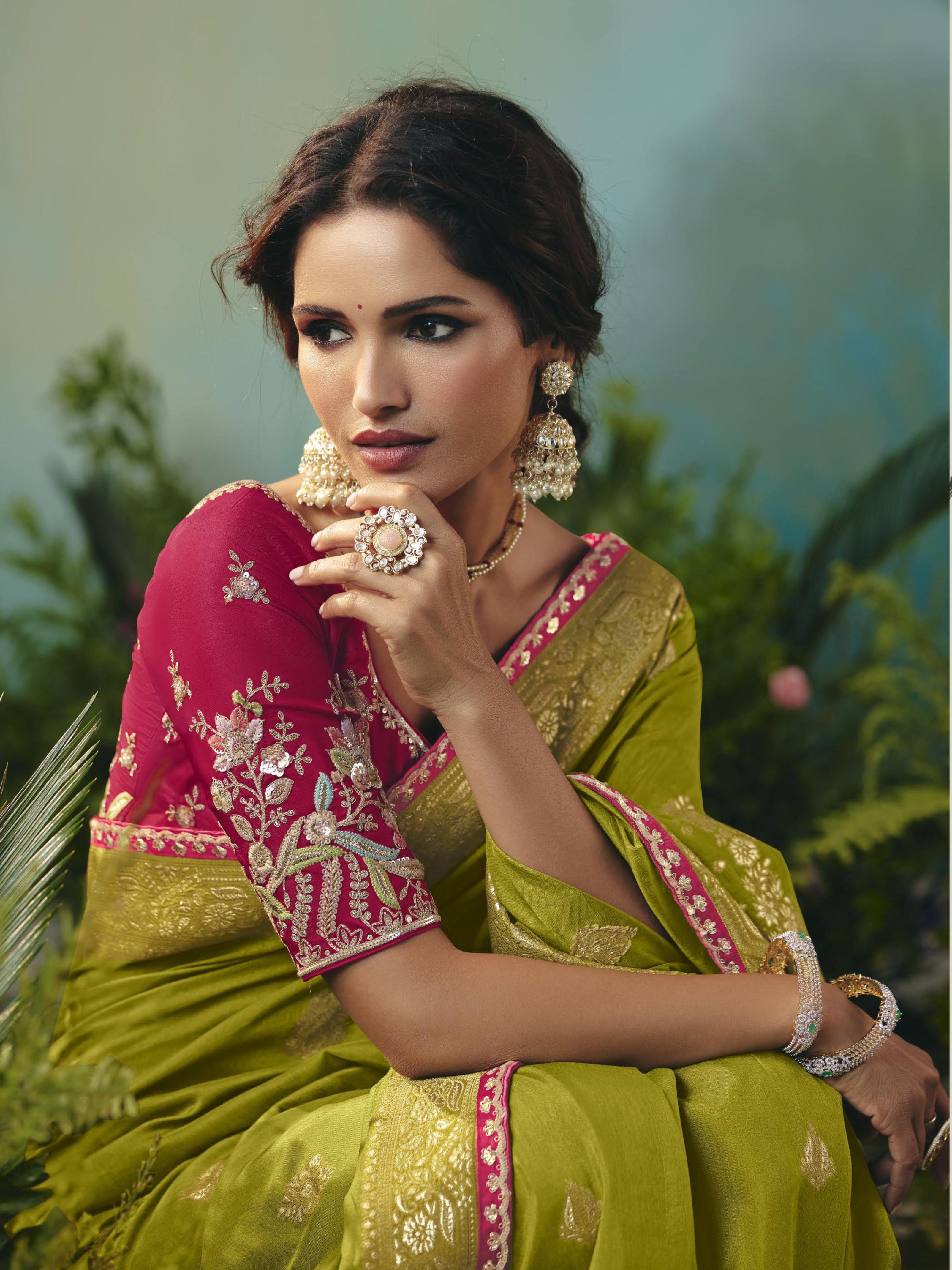 Vanya Silk Zari EmbroideryWork Border Saree - Roop Darshan