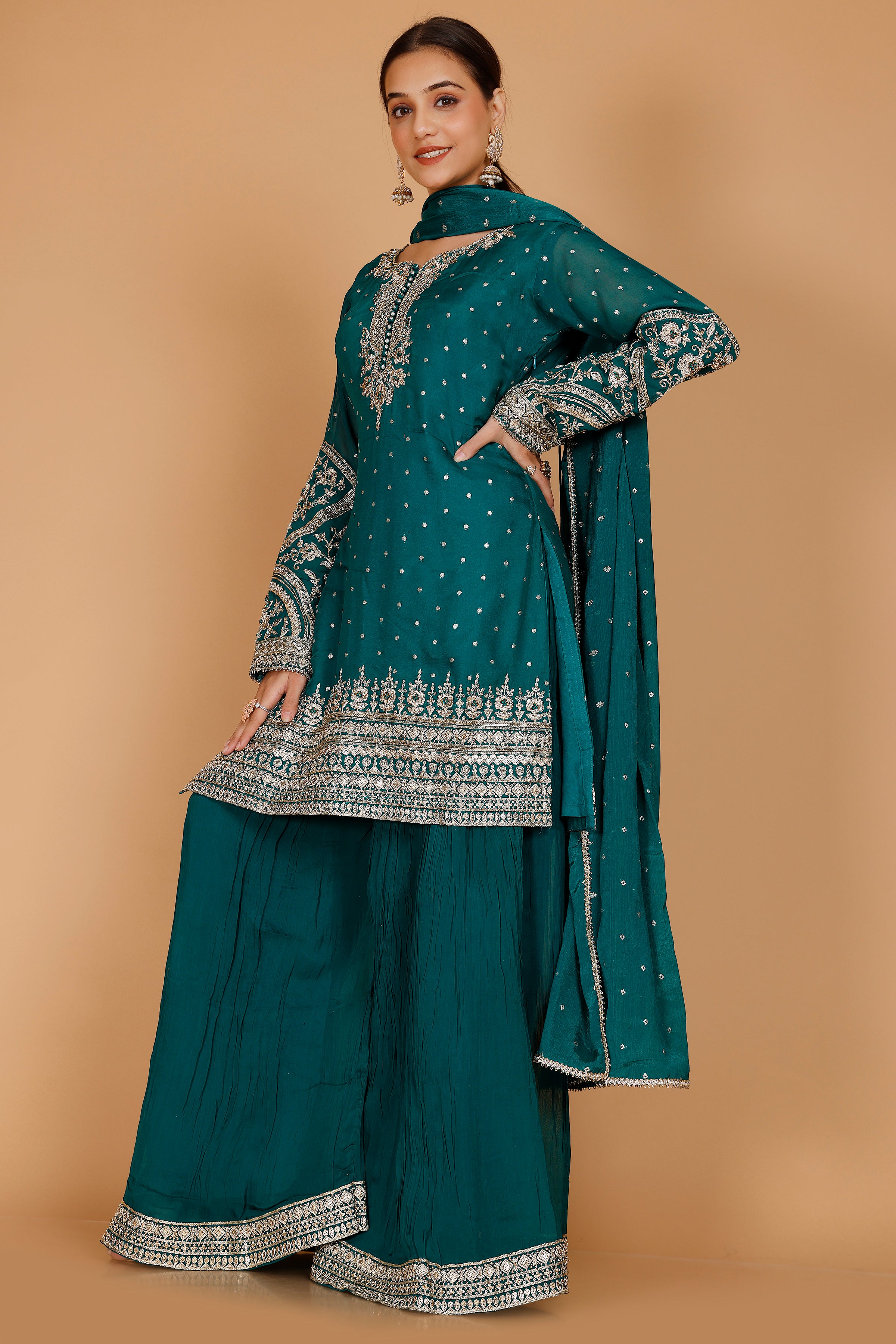 Tiyana Palazoo Suit - Roop Darshan