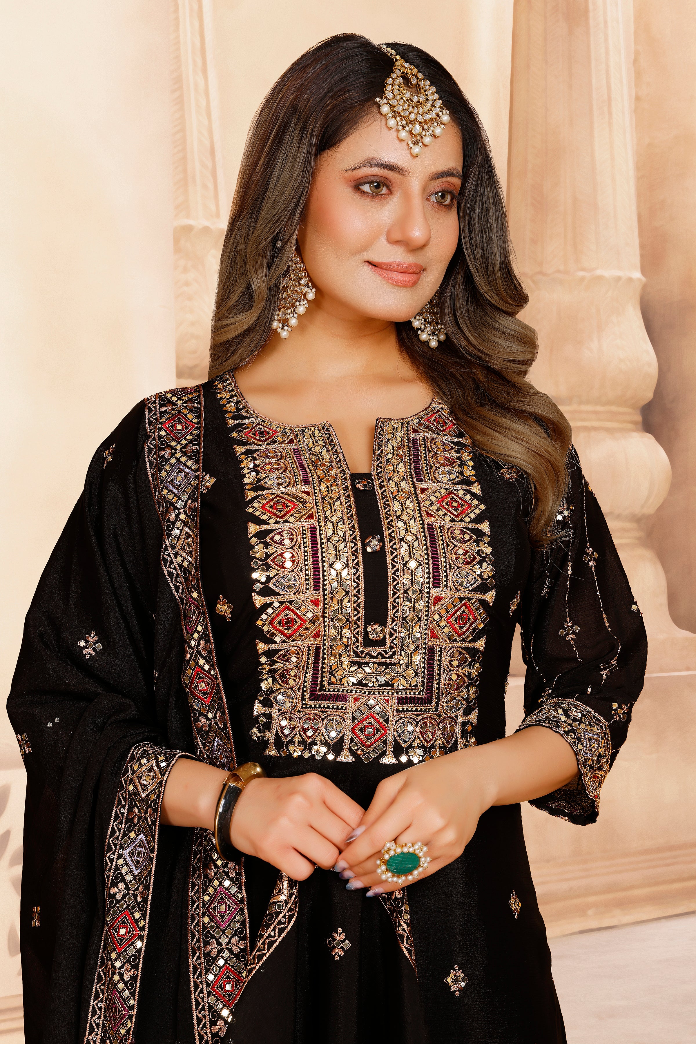 Tanisha Palazoo Suit - Roop Darshan