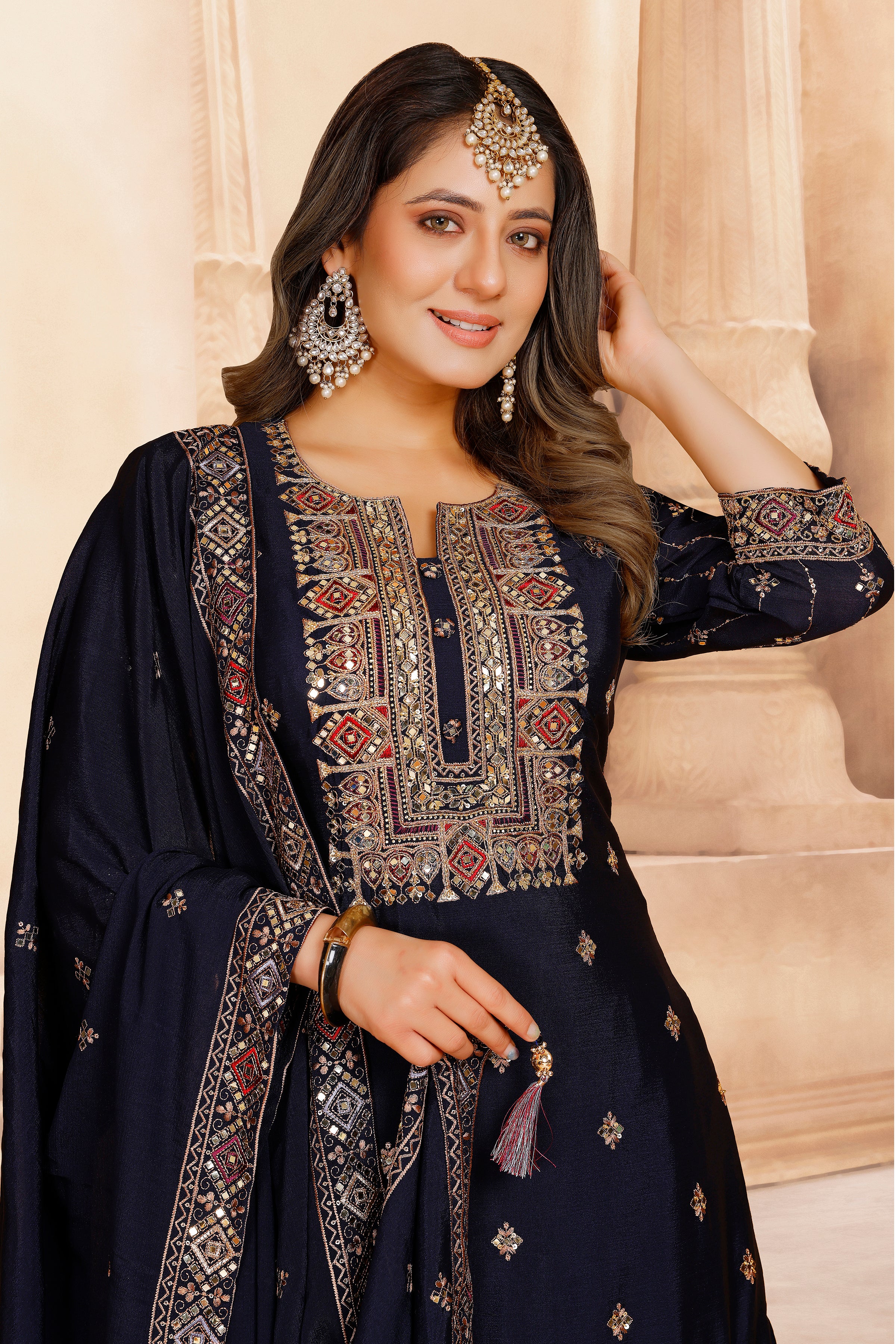 Tanisha Palazoo Suit - Roop Darshan