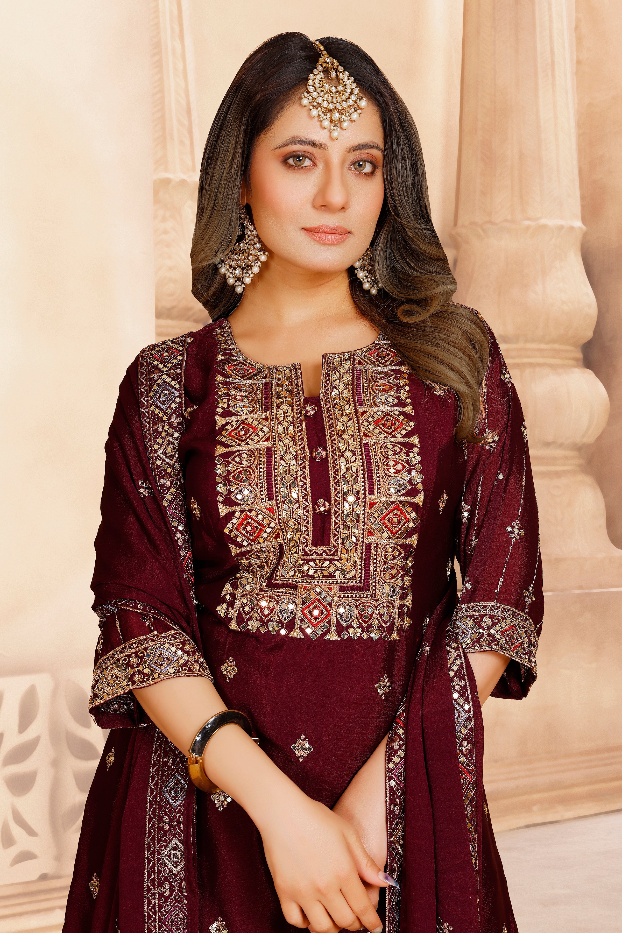 Tanisha Palazoo Suit - Roop Darshan