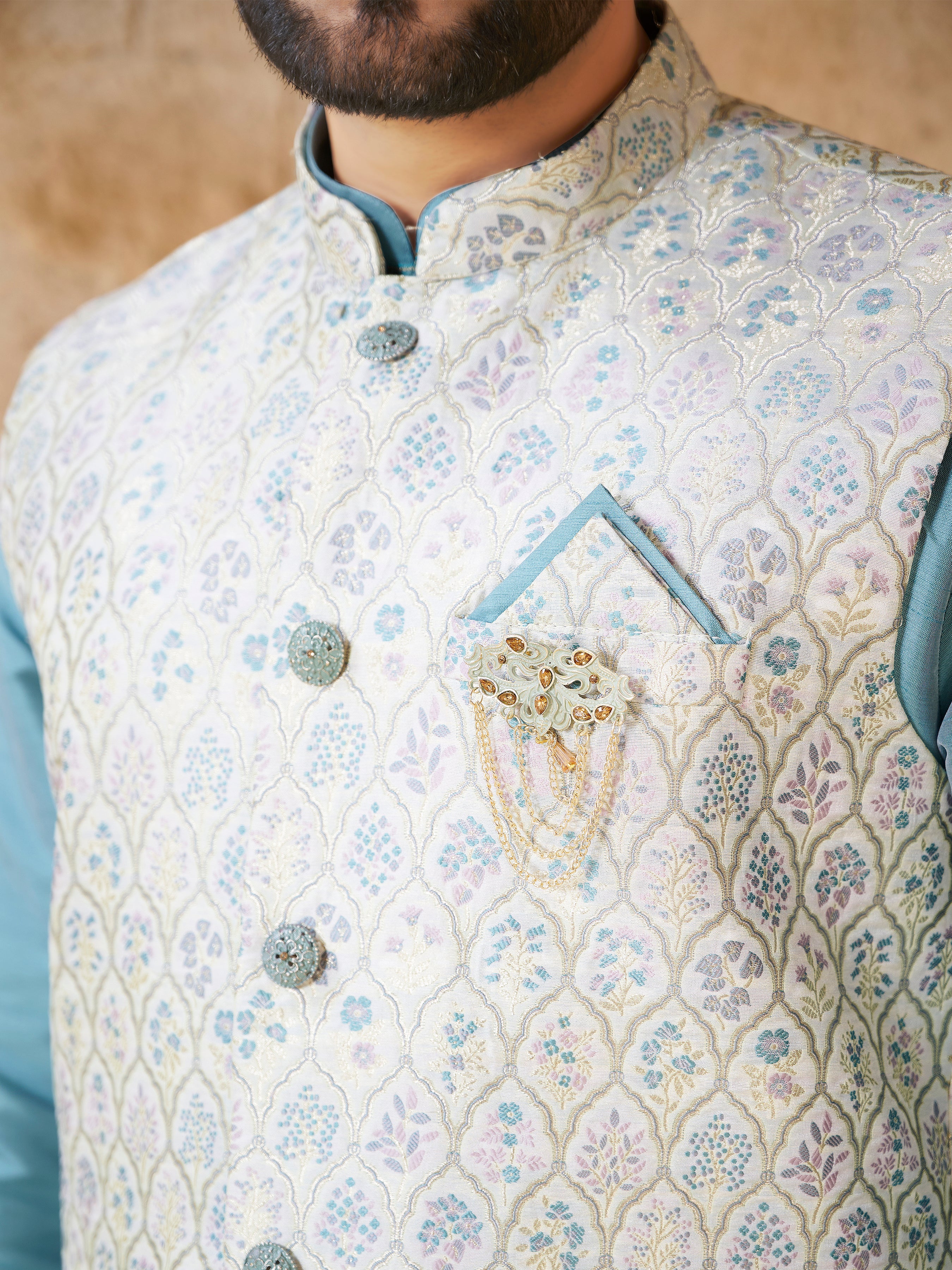 Mens Kurta Set With Jacket
