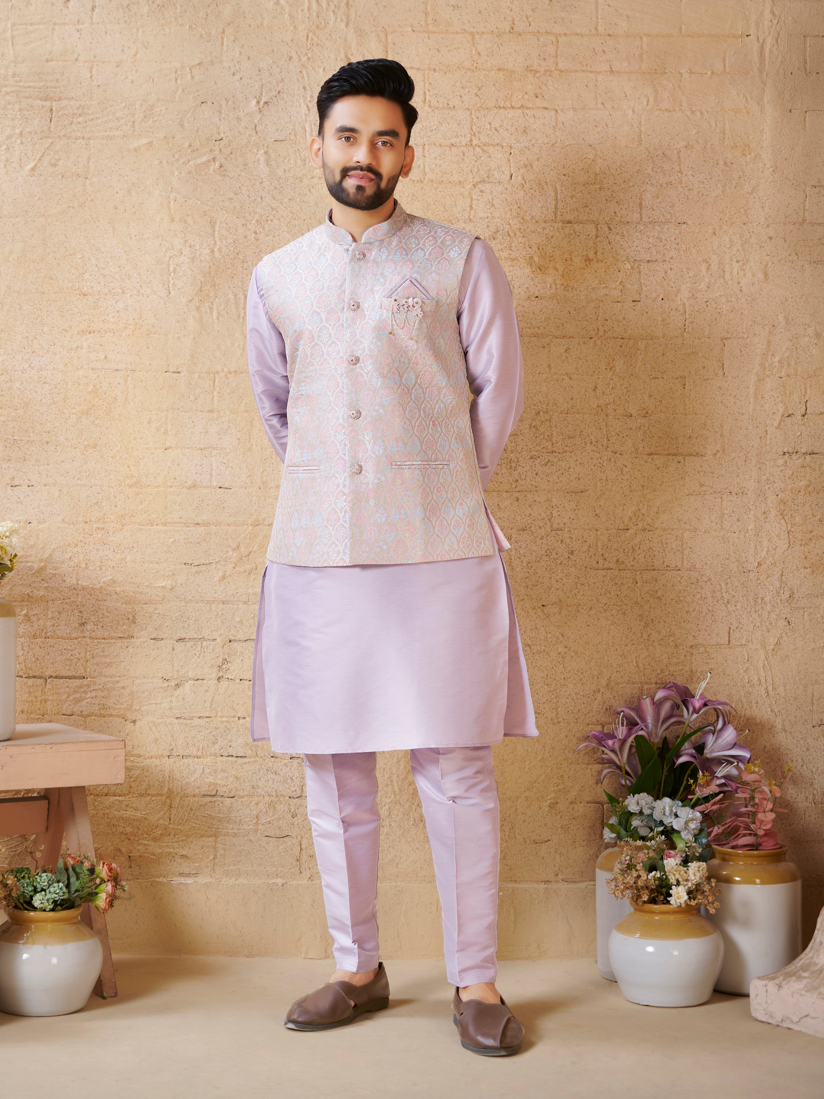 Mens Kurta Set With Jacket