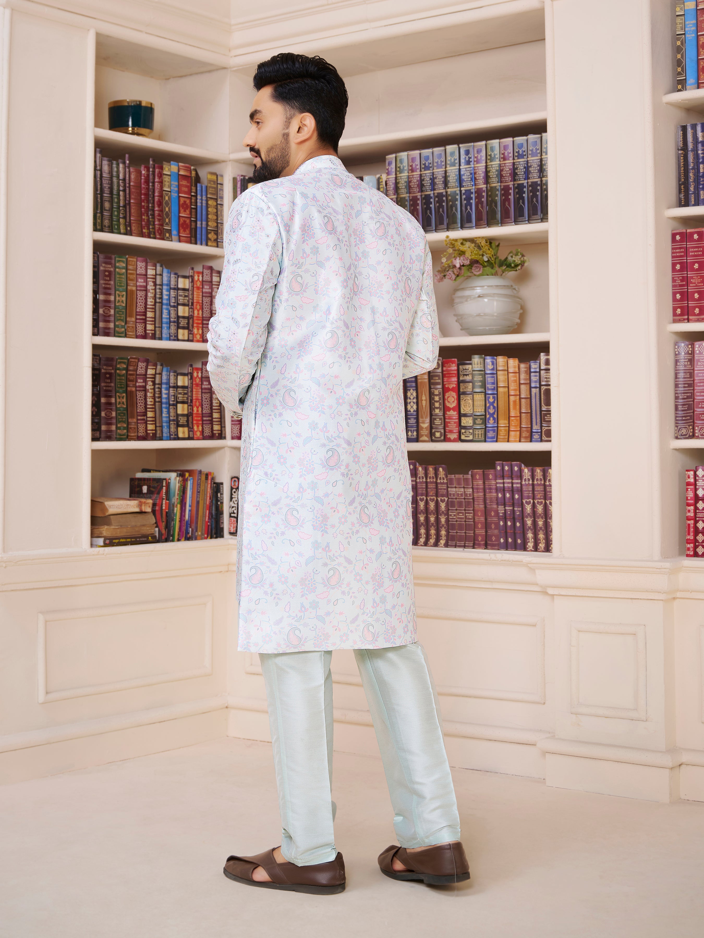 Mens Kurta Set With Jacket - Roop Darshan