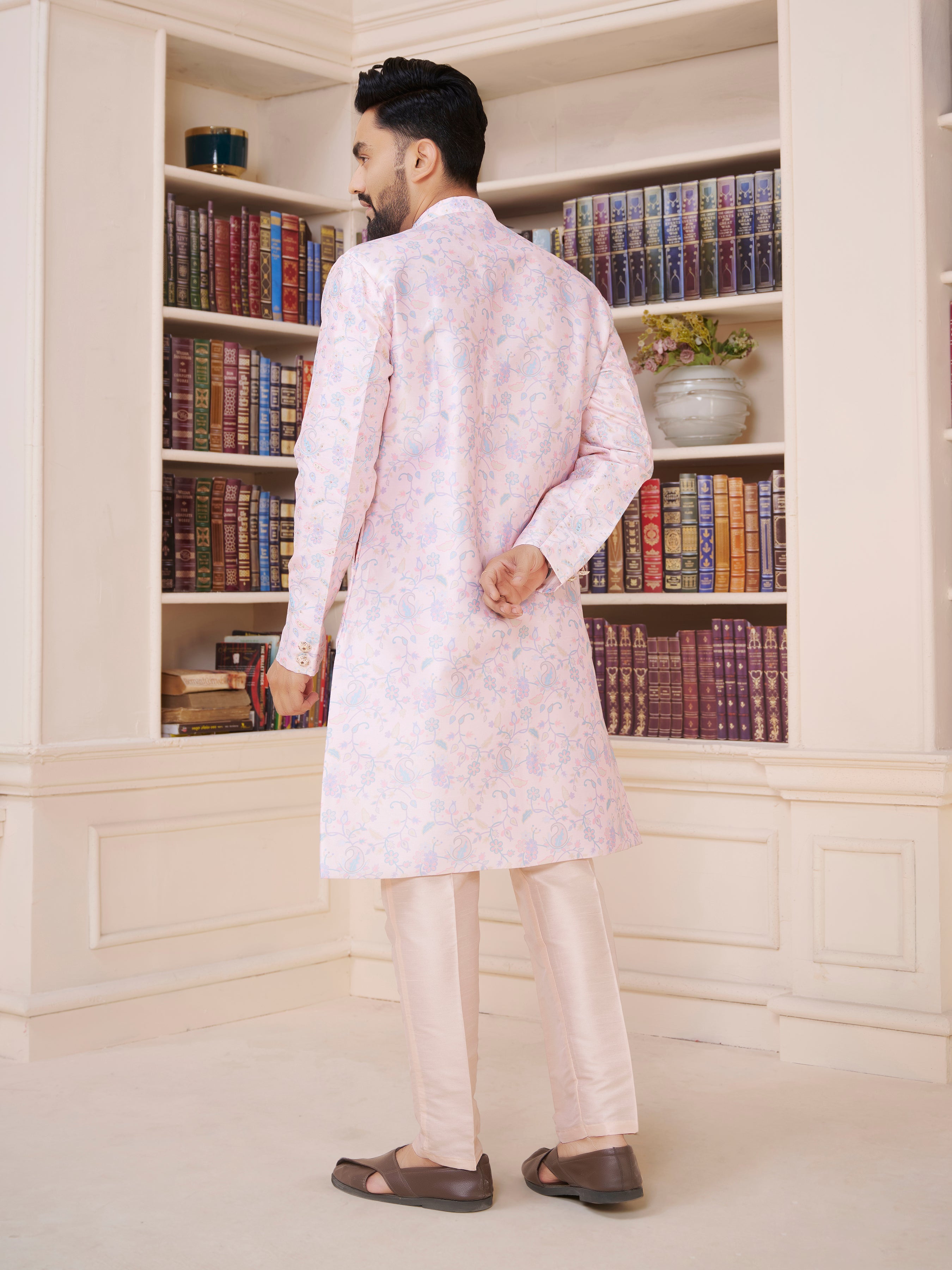 Mens Kurta Set With Jacket - Roop Darshan