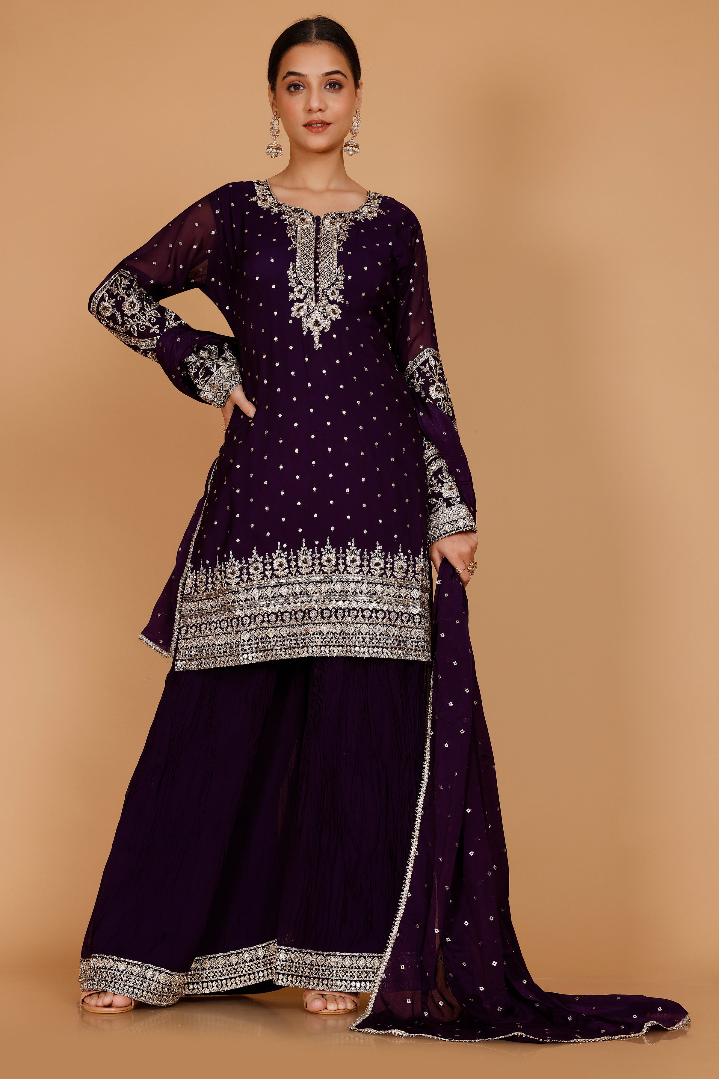 Tiyana Palazoo Suit - Roop Darshan