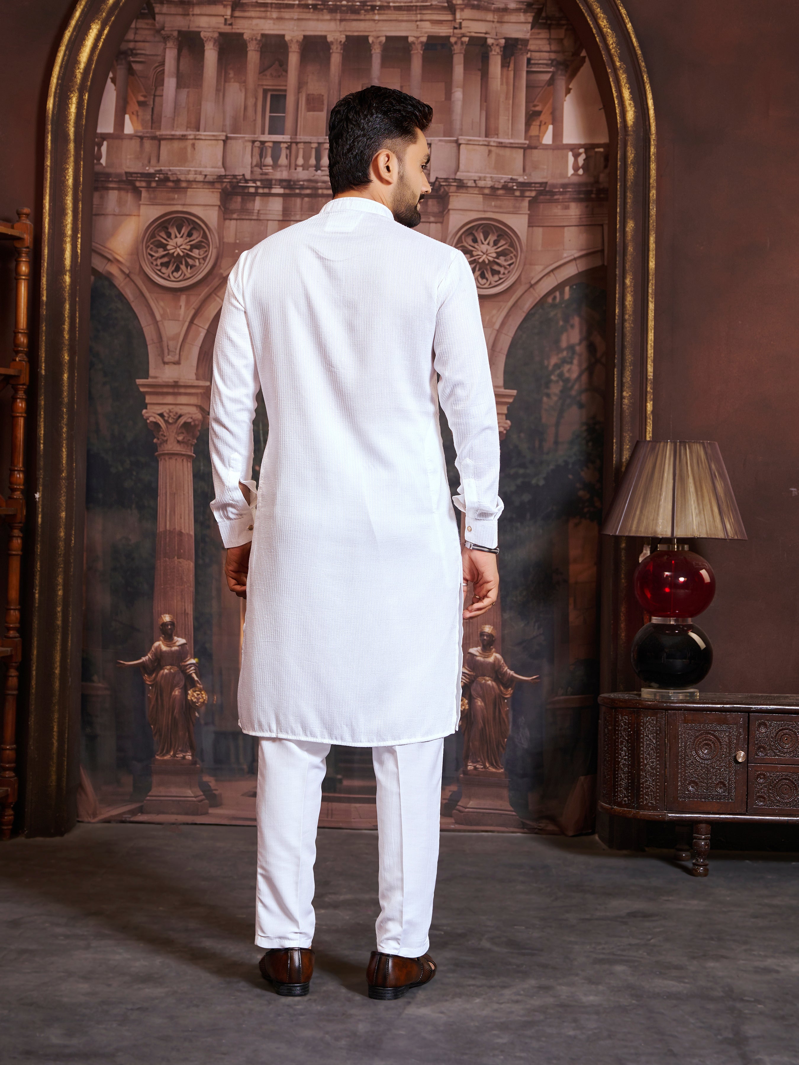 Mens Silk Kurta Set - Roop Darshan