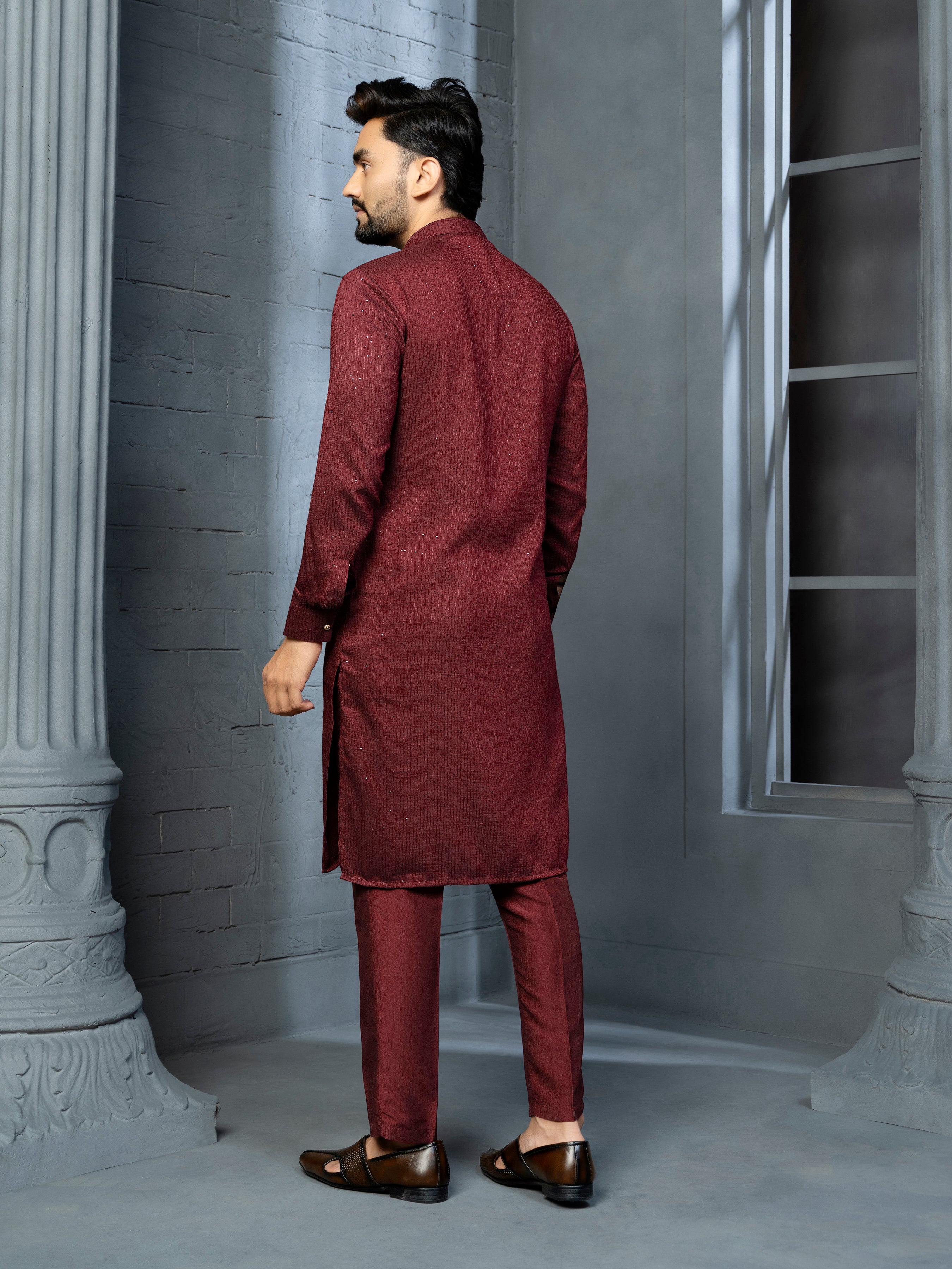 Mens Silk Kurta Set - Roop Darshan