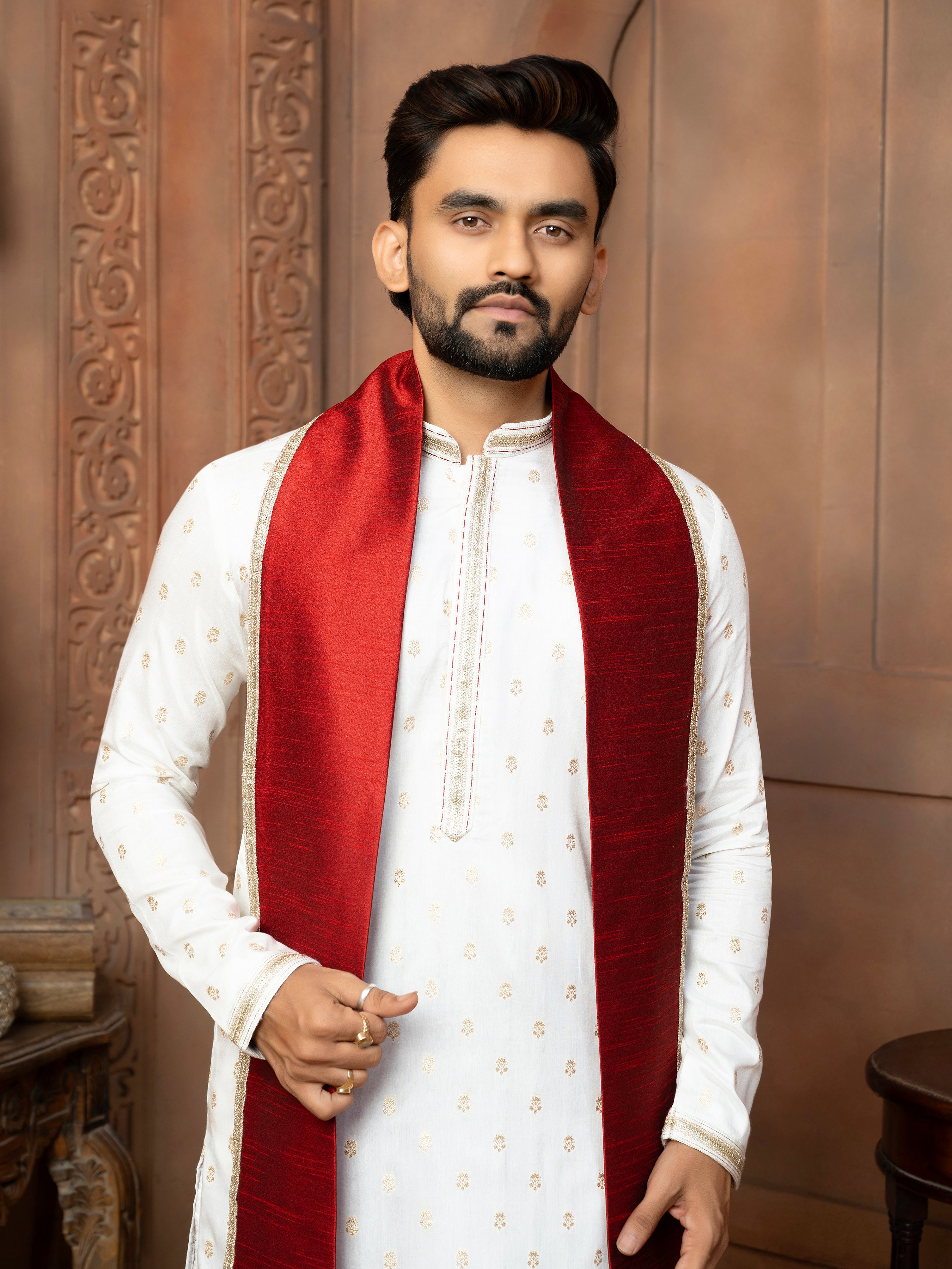 Mens Dhoti Suit With Dupatta - Roop Darshan