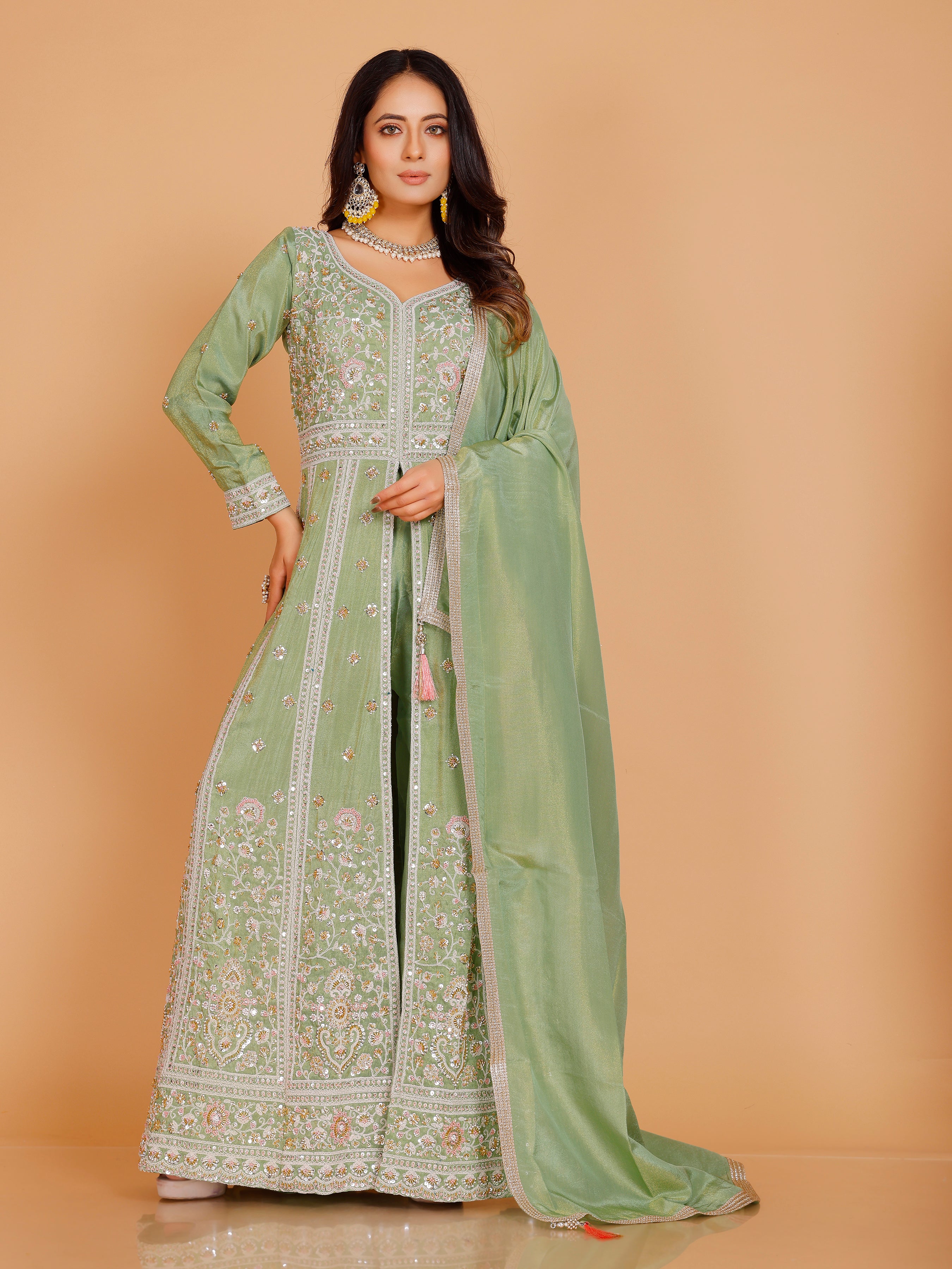 Kashish Flair Palazzo Suit - Roop Darshan