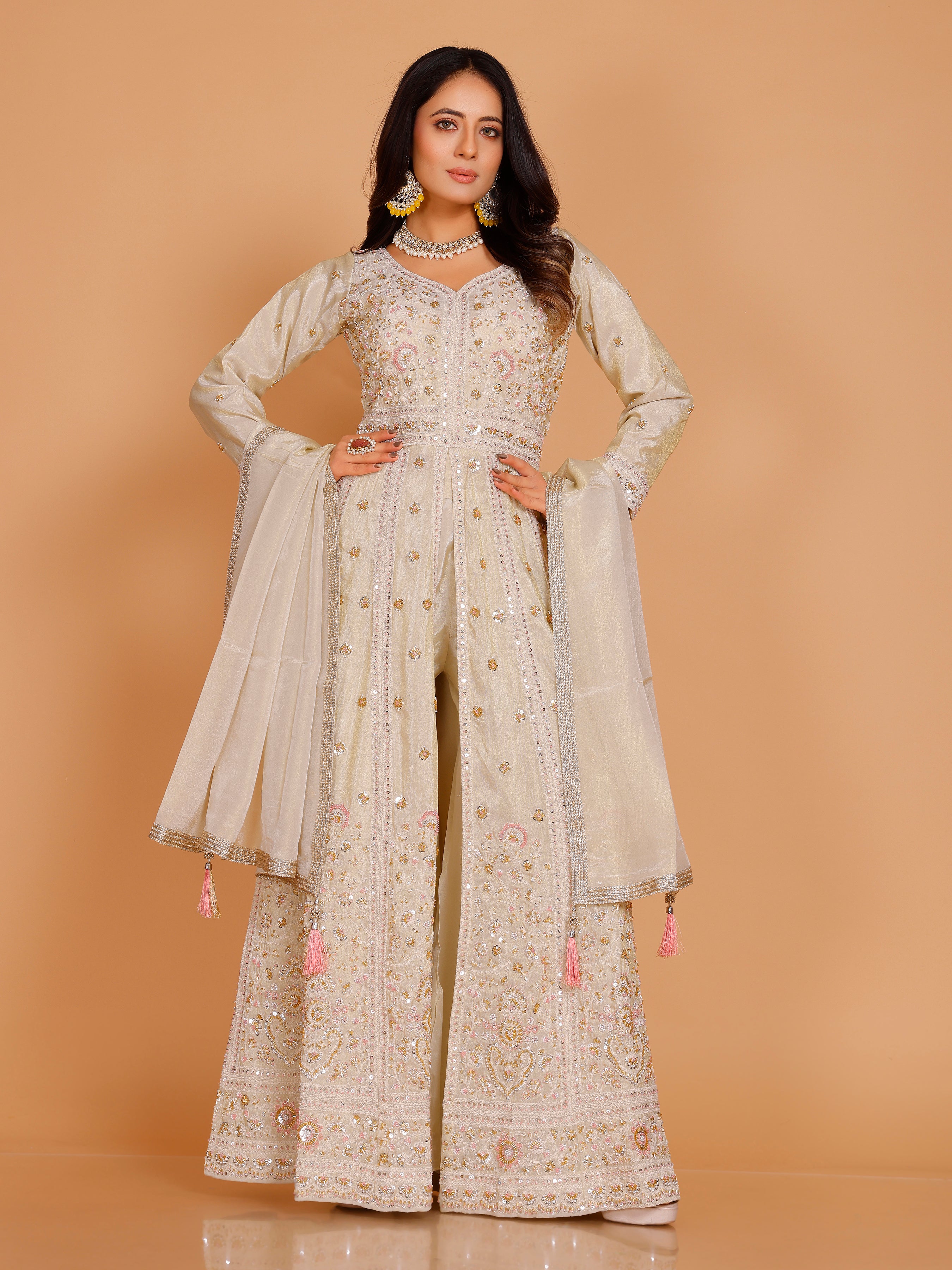 Kashish Flair Palazzo Suit - Roop Darshan