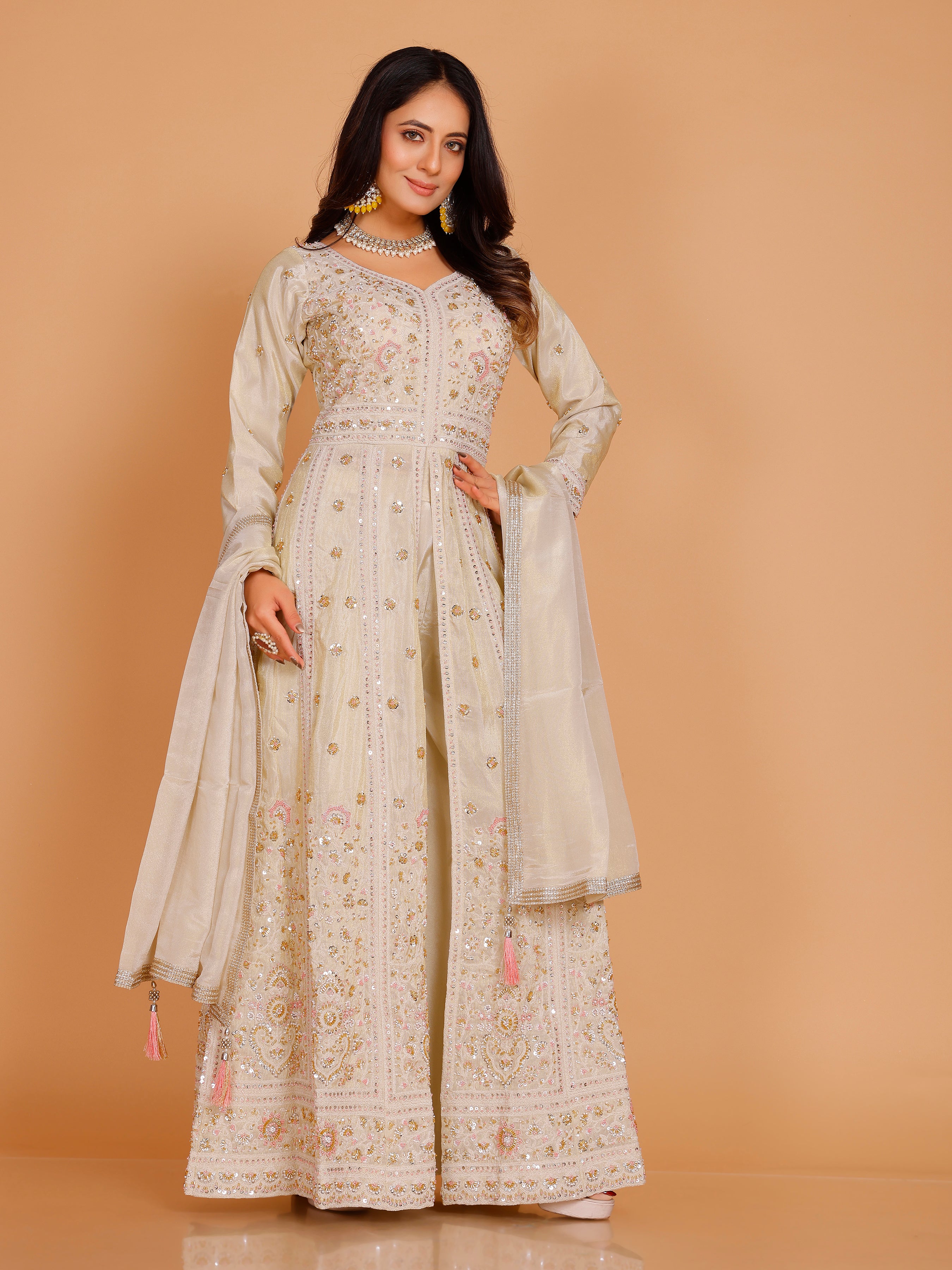 Kashish Flair Palazzo Suit - Roop Darshan