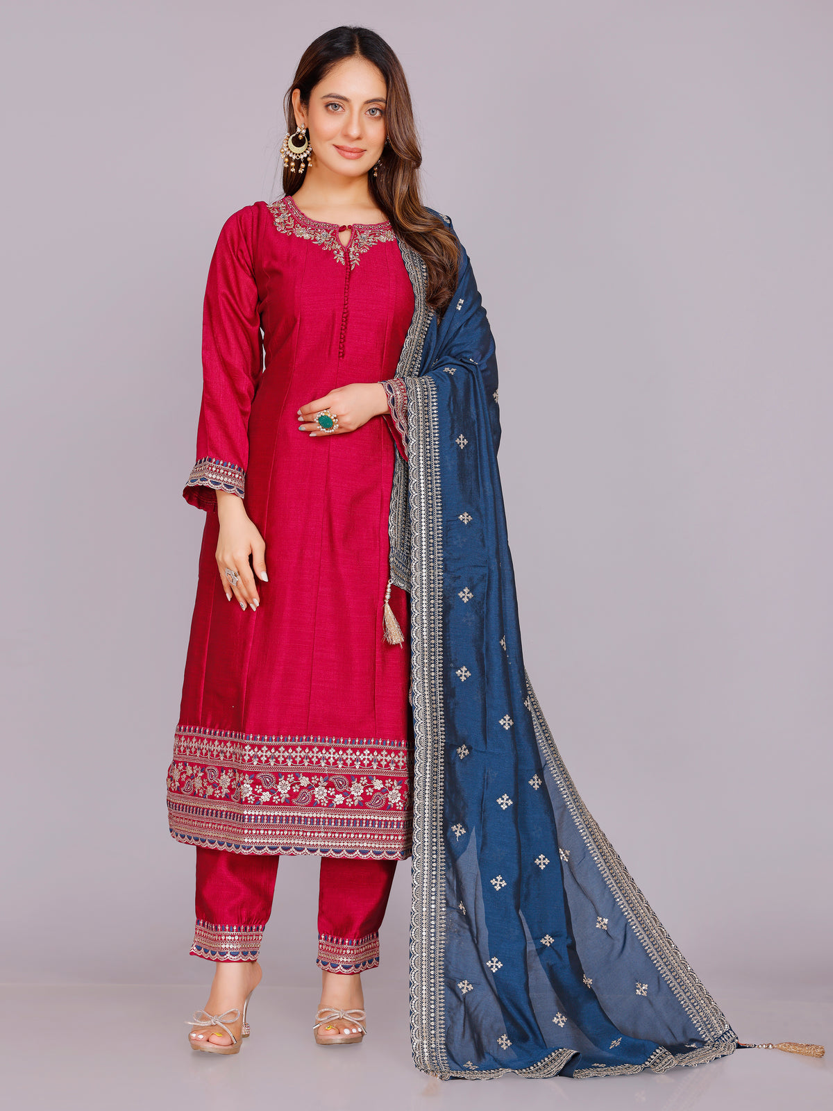 Ashita Silk Straight Suit