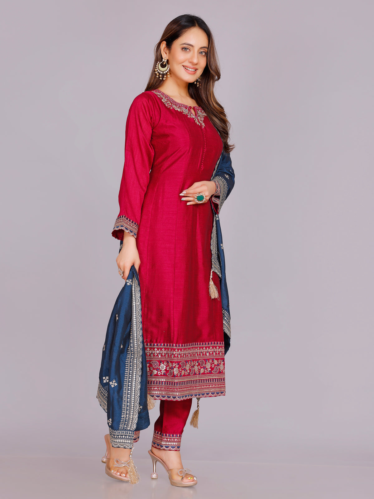 Ashita Silk Straight Suit