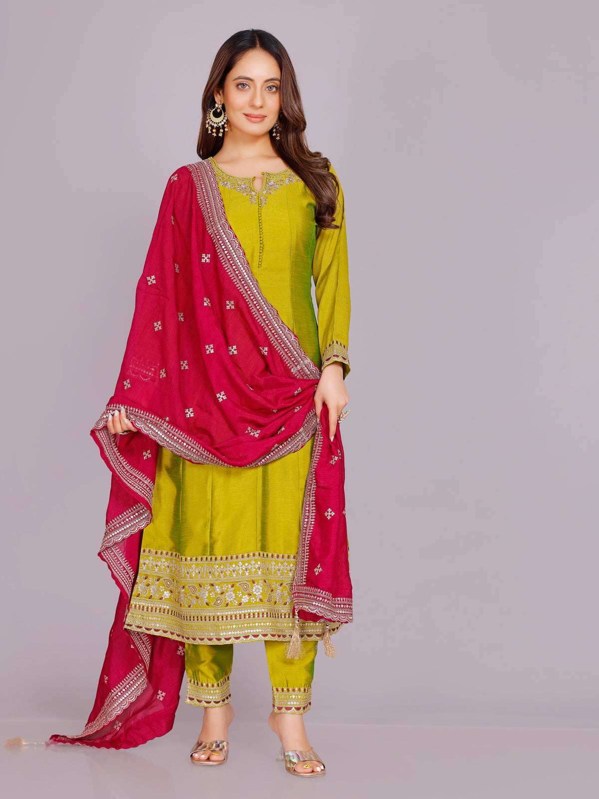 Ashita Silk Straight Suit