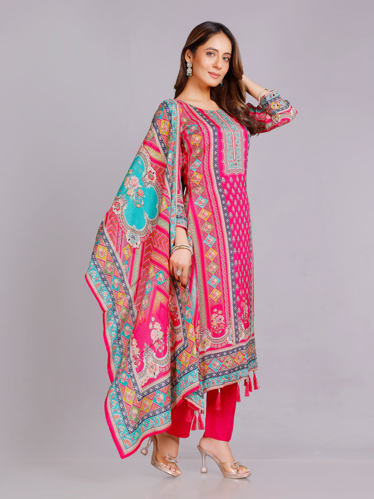Ashika Silk Printed Suit