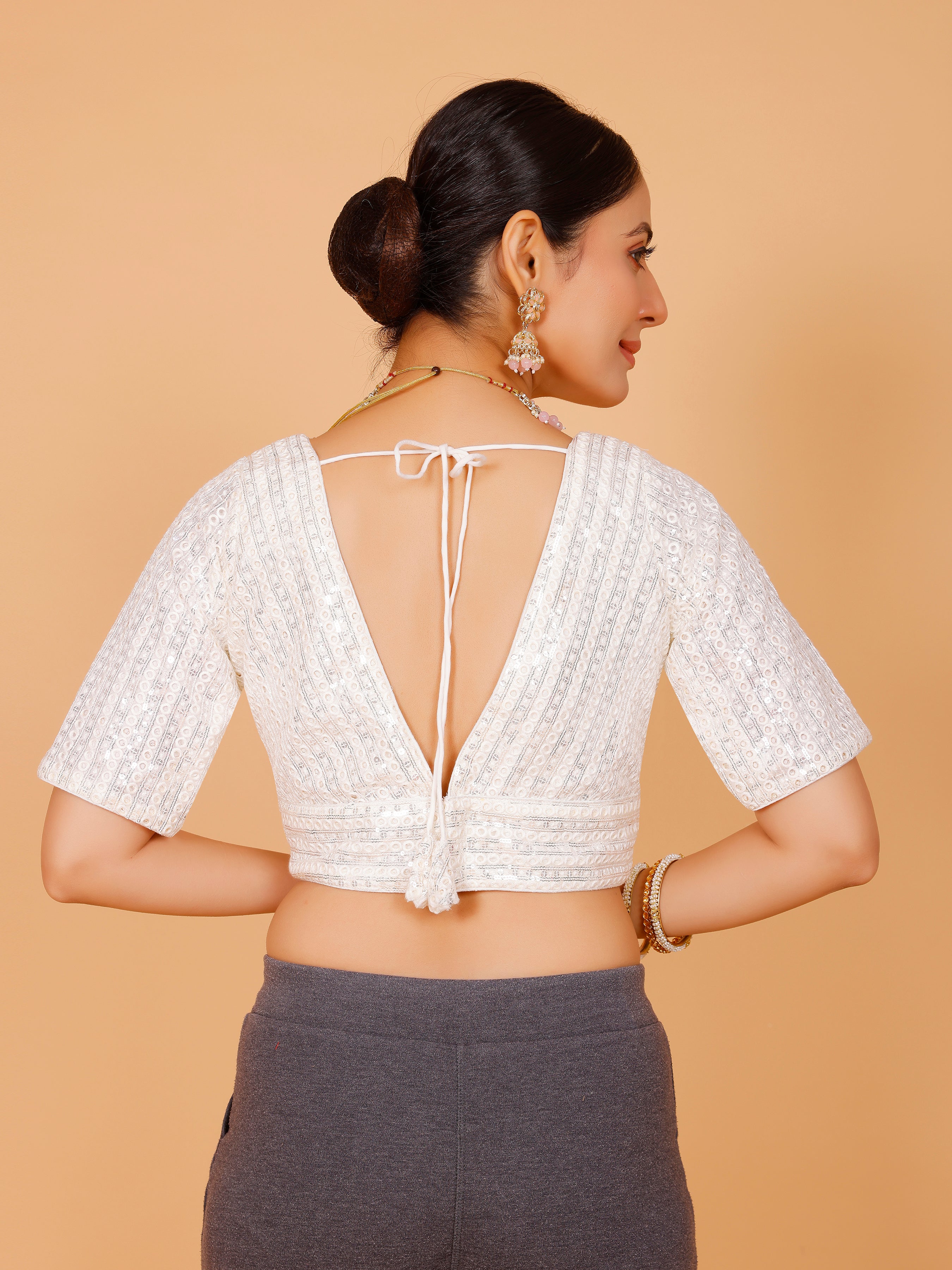 Ladies Nett Resham Work Blouse