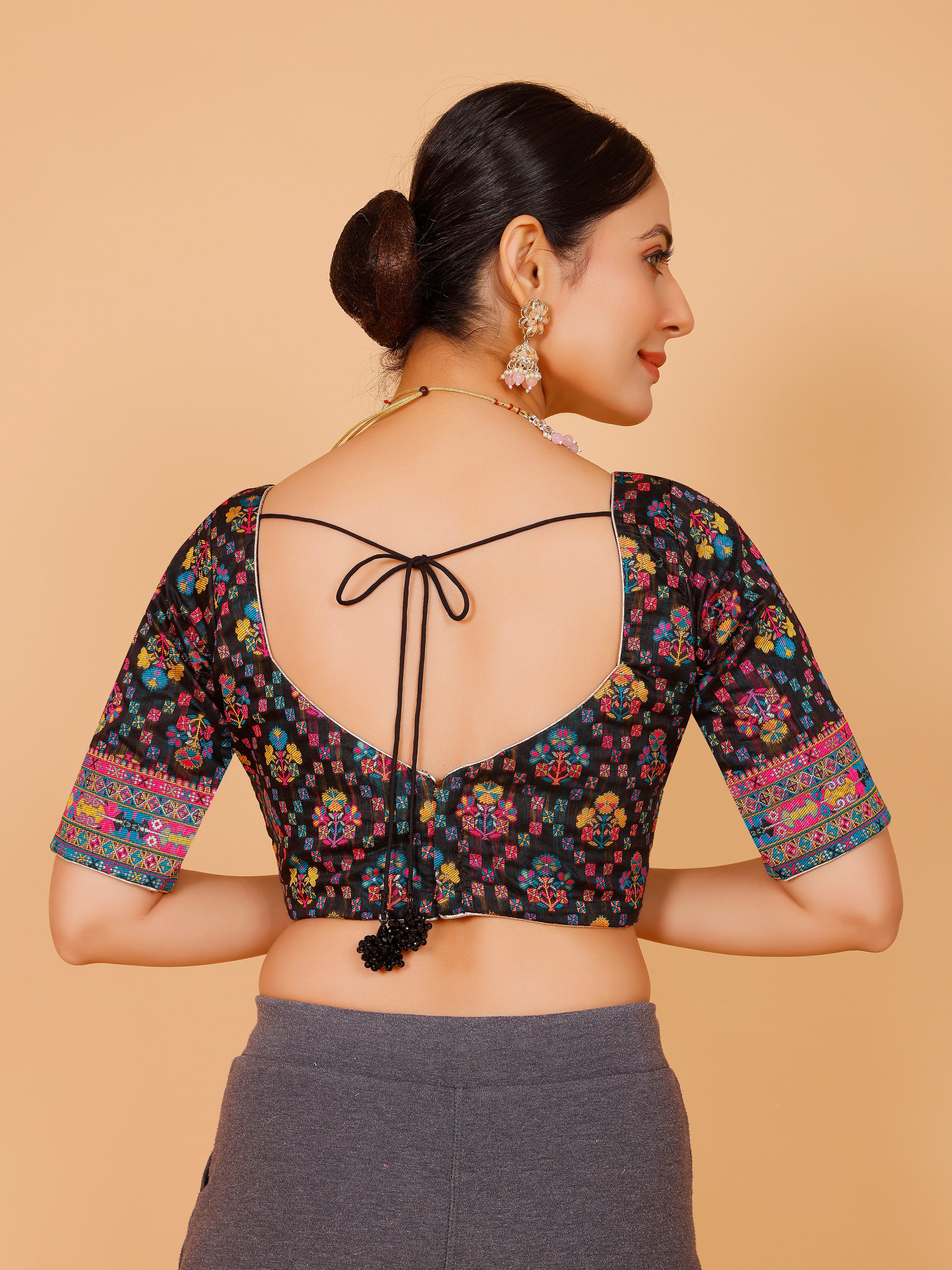 Ladies Silk Printed Blouse