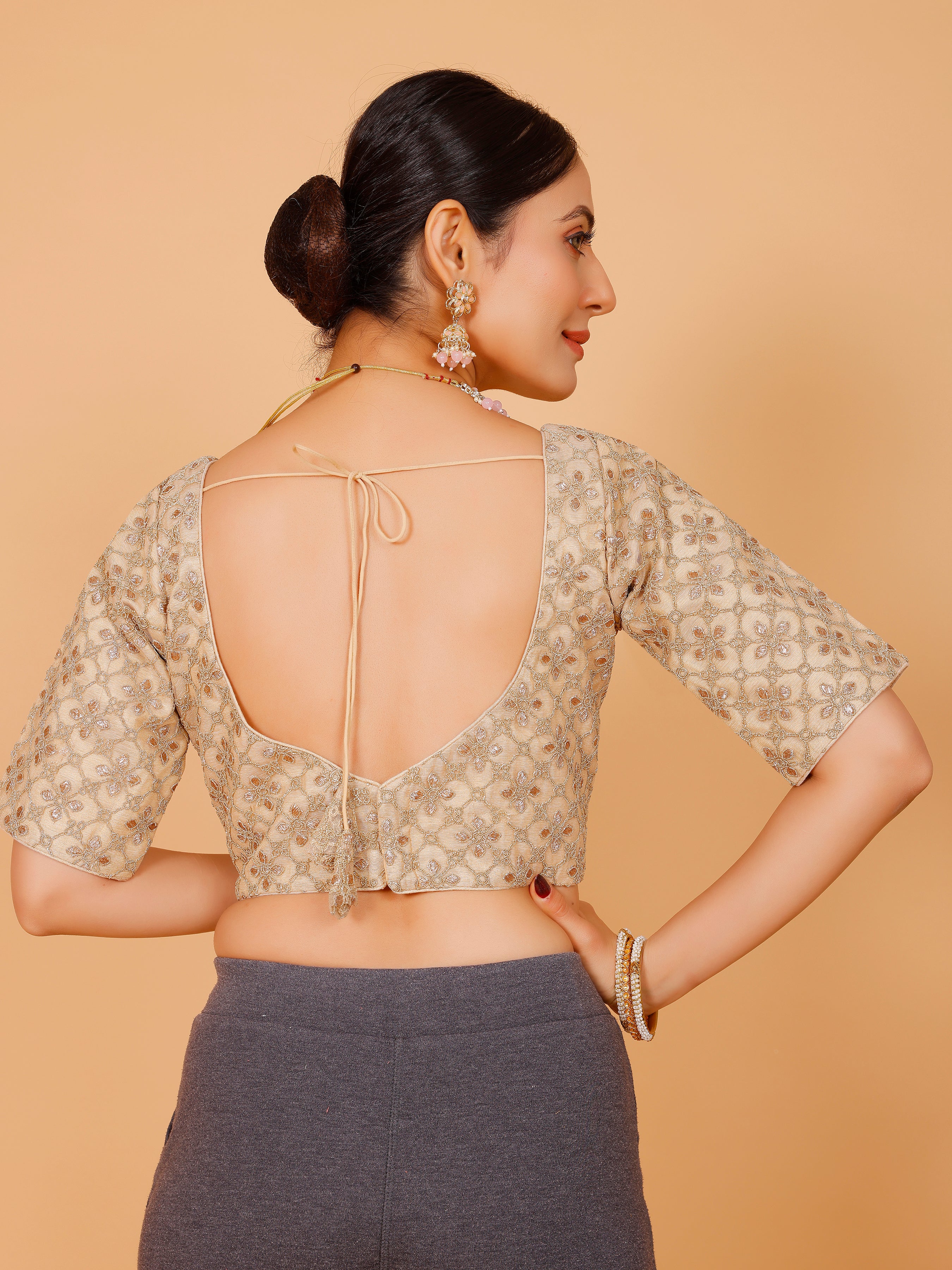 Net Zari Work Blouse