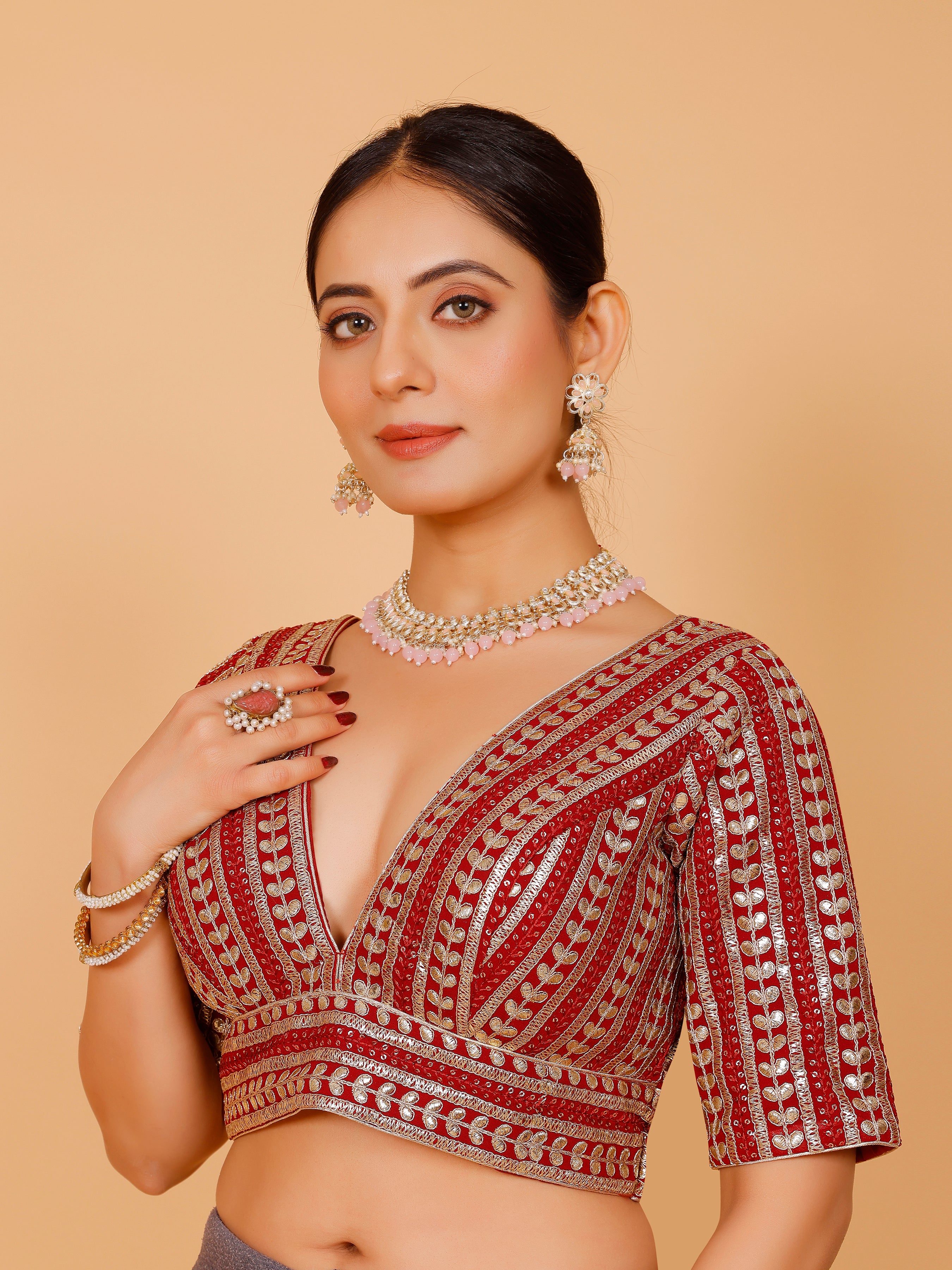 Ladies Silk Zari Work Blouse