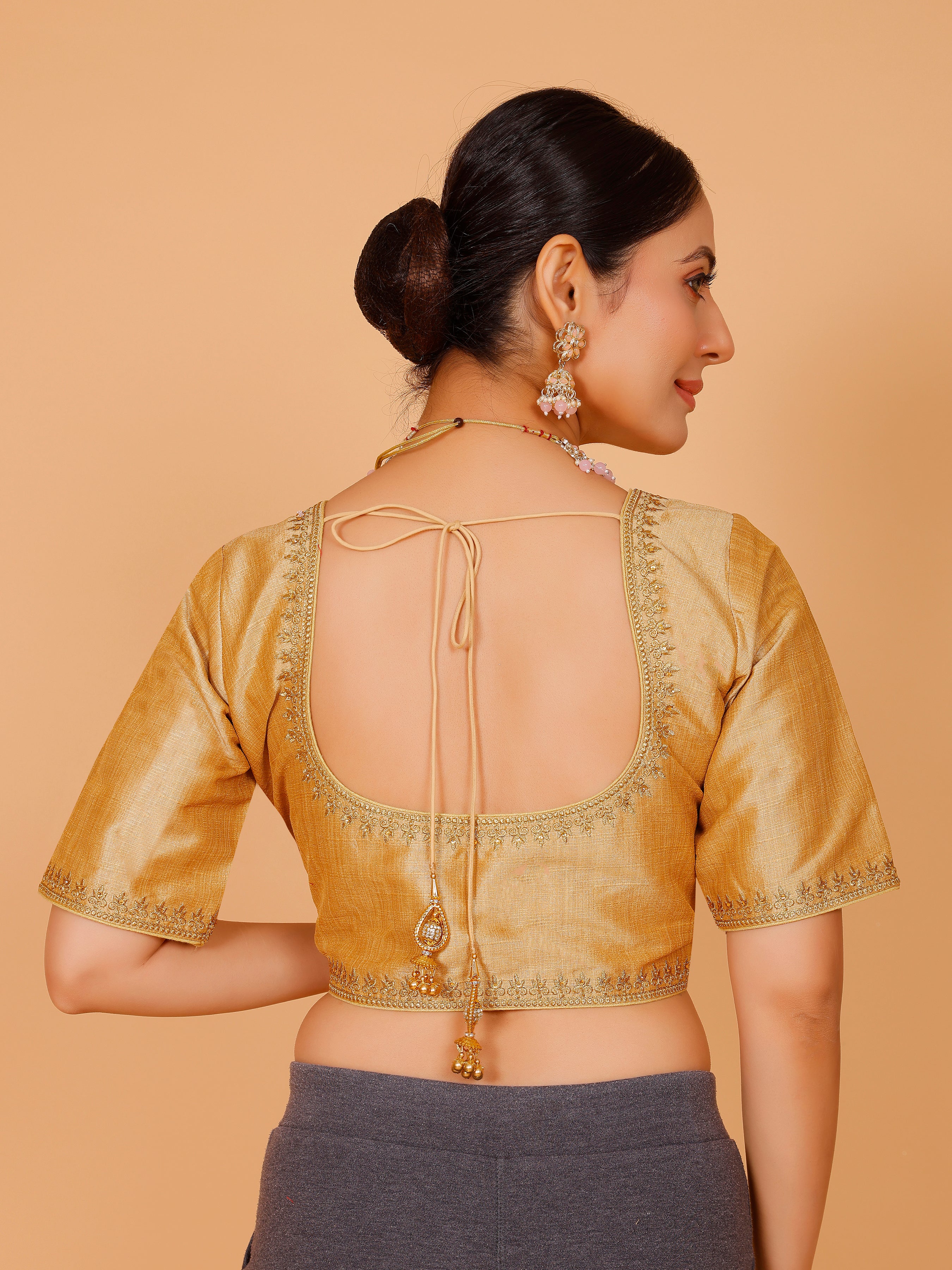 Silk Zari Work Blouse - Roop Darshan