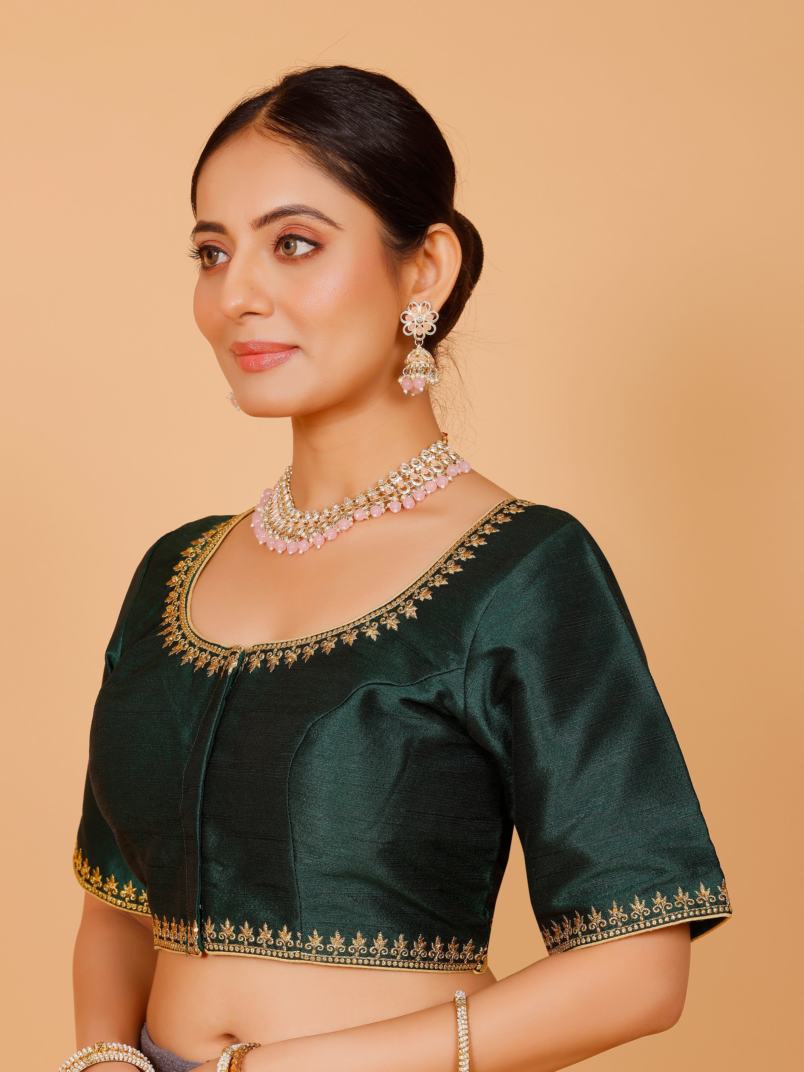 Silk Zari Work Blouse - Roop Darshan