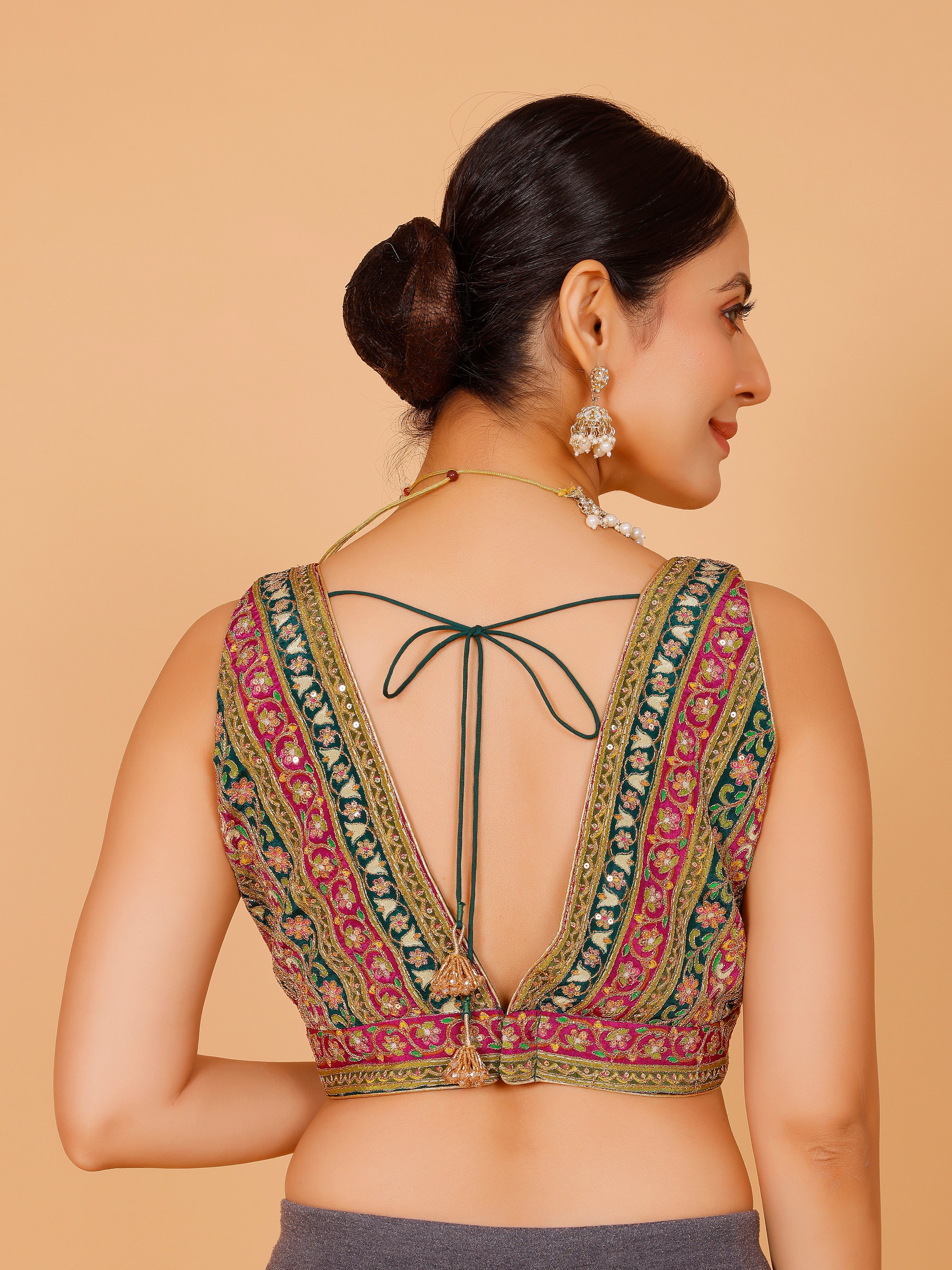 Georgette Zari Work Blouse - Roop Darshan