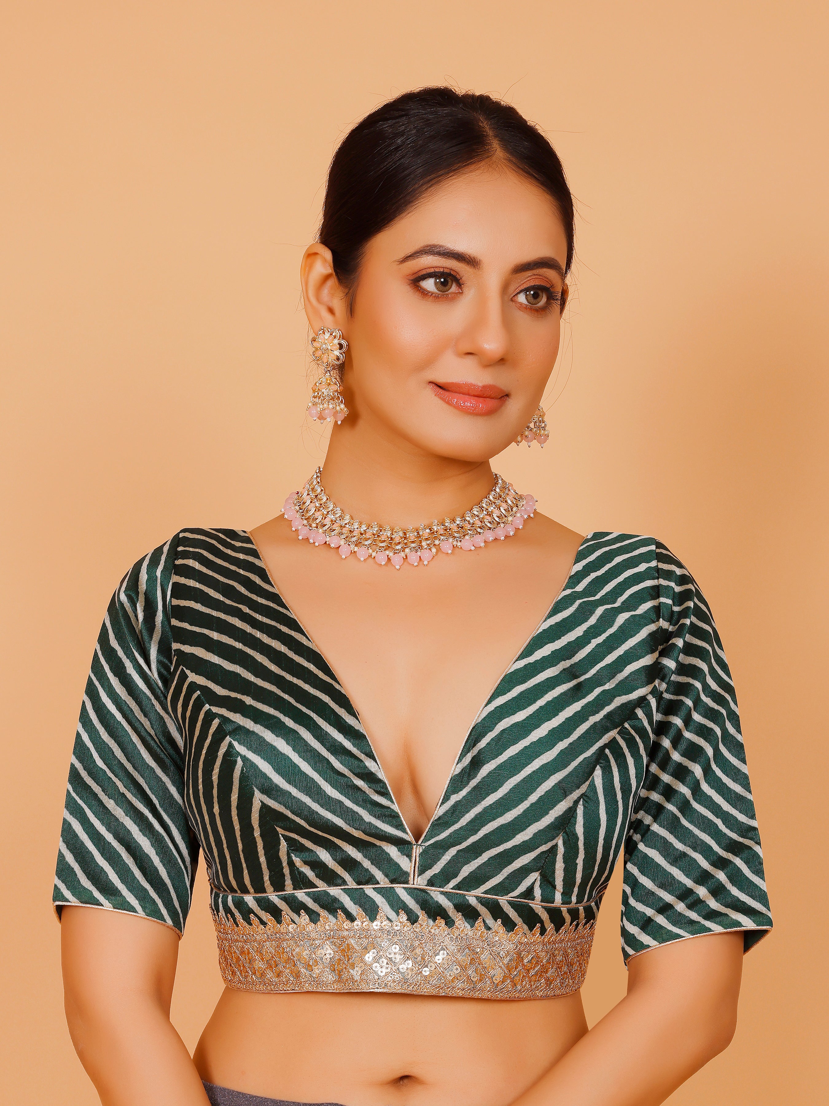 Silk Zari Tiki Work Blouse - Roop Darshan